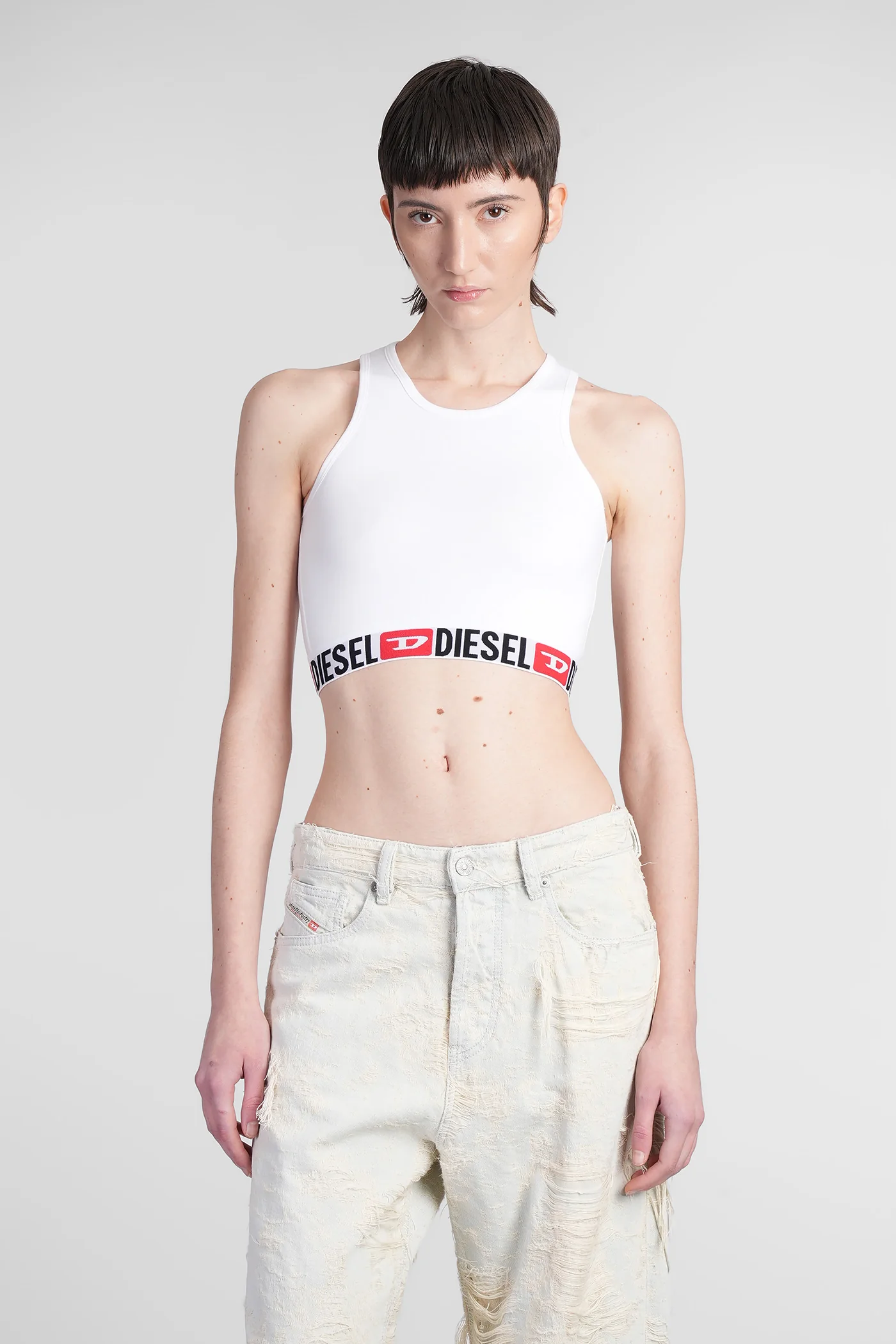 Sandra d core Topwear in white cotton