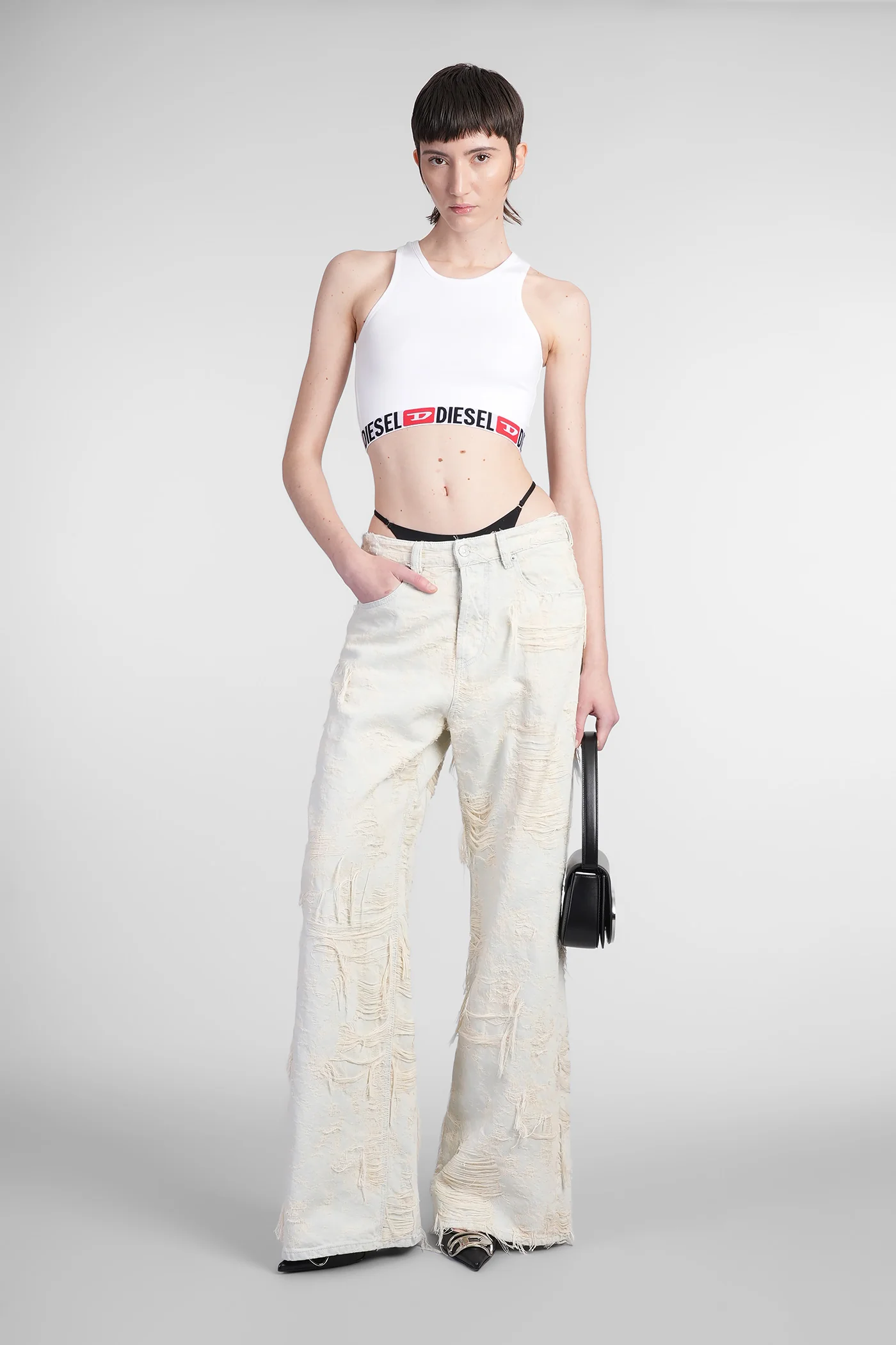 Sandra d core Topwear in white cotton - Image 2