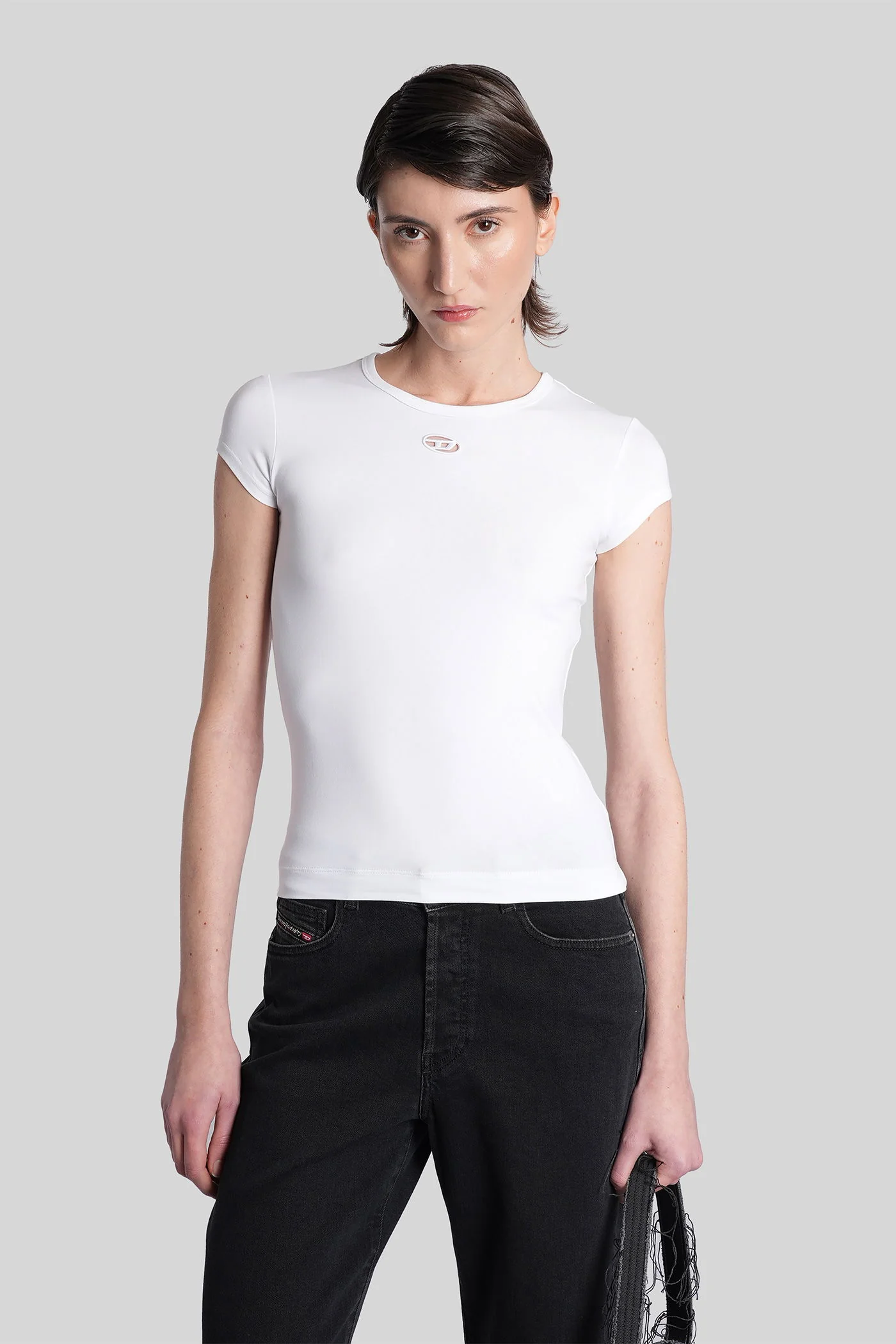 T-angie-od T-Shirt in white cotton