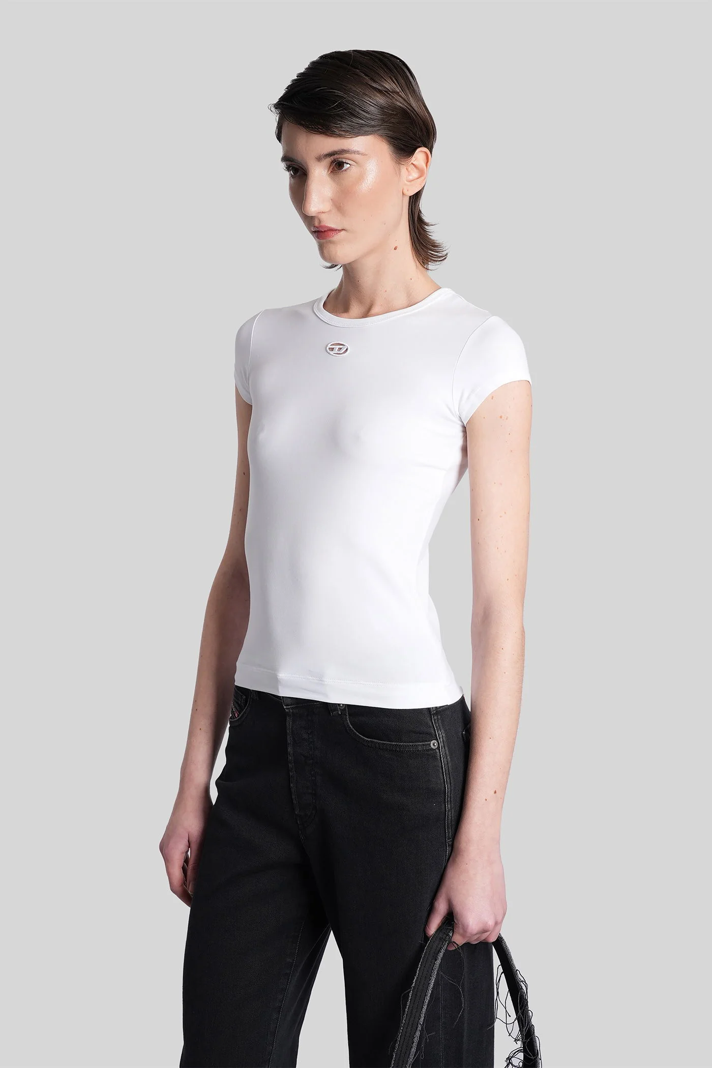 T-angie-od T-Shirt in white cotton - Image 4