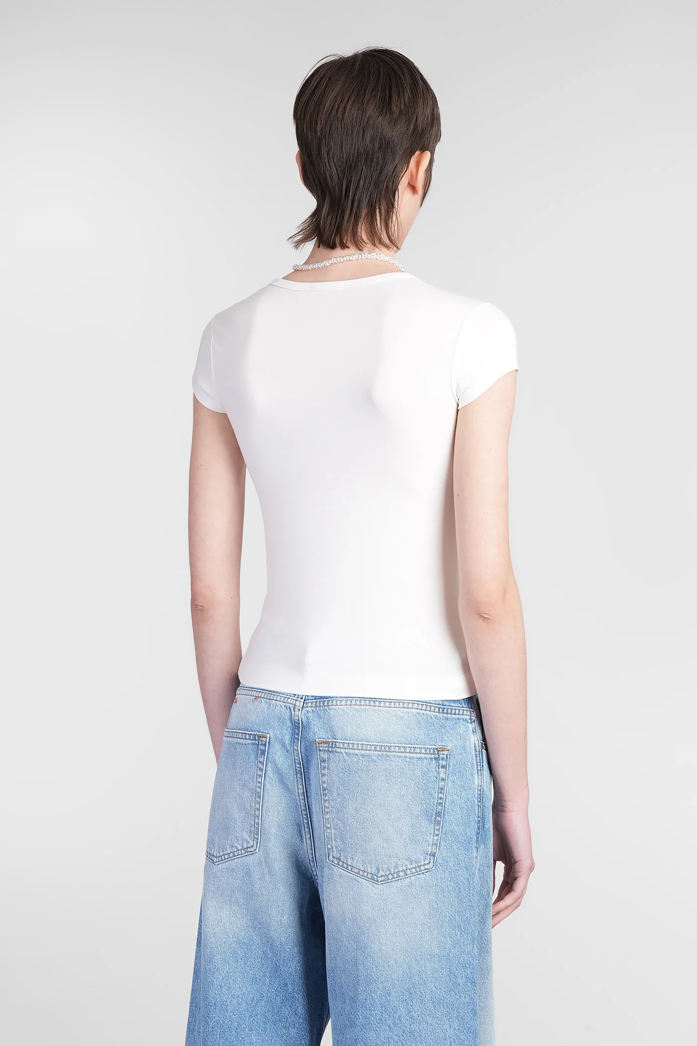 T angie T-Shirt in beige cotton - Image 3