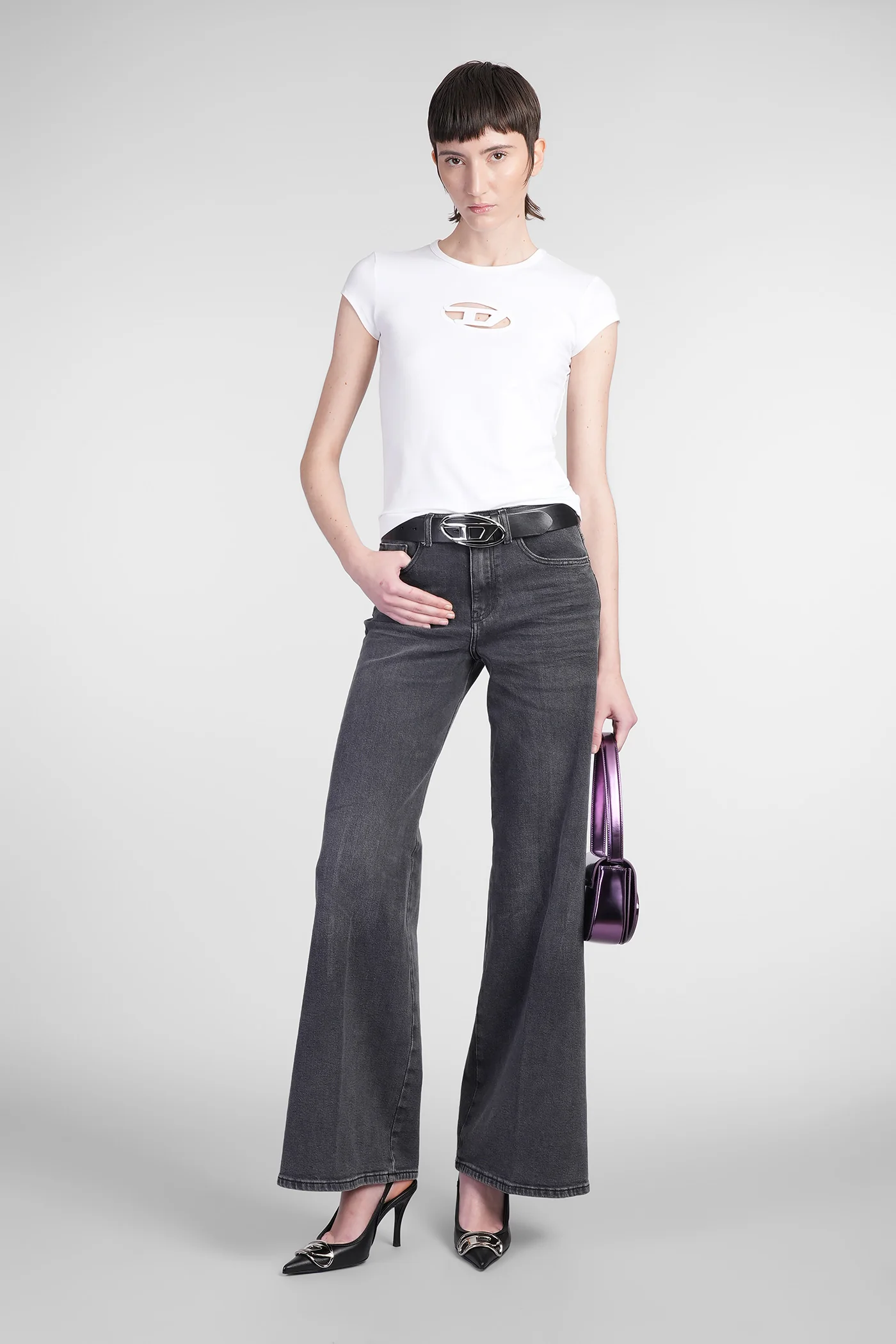 T angie T-Shirt in white cotton - Image 2