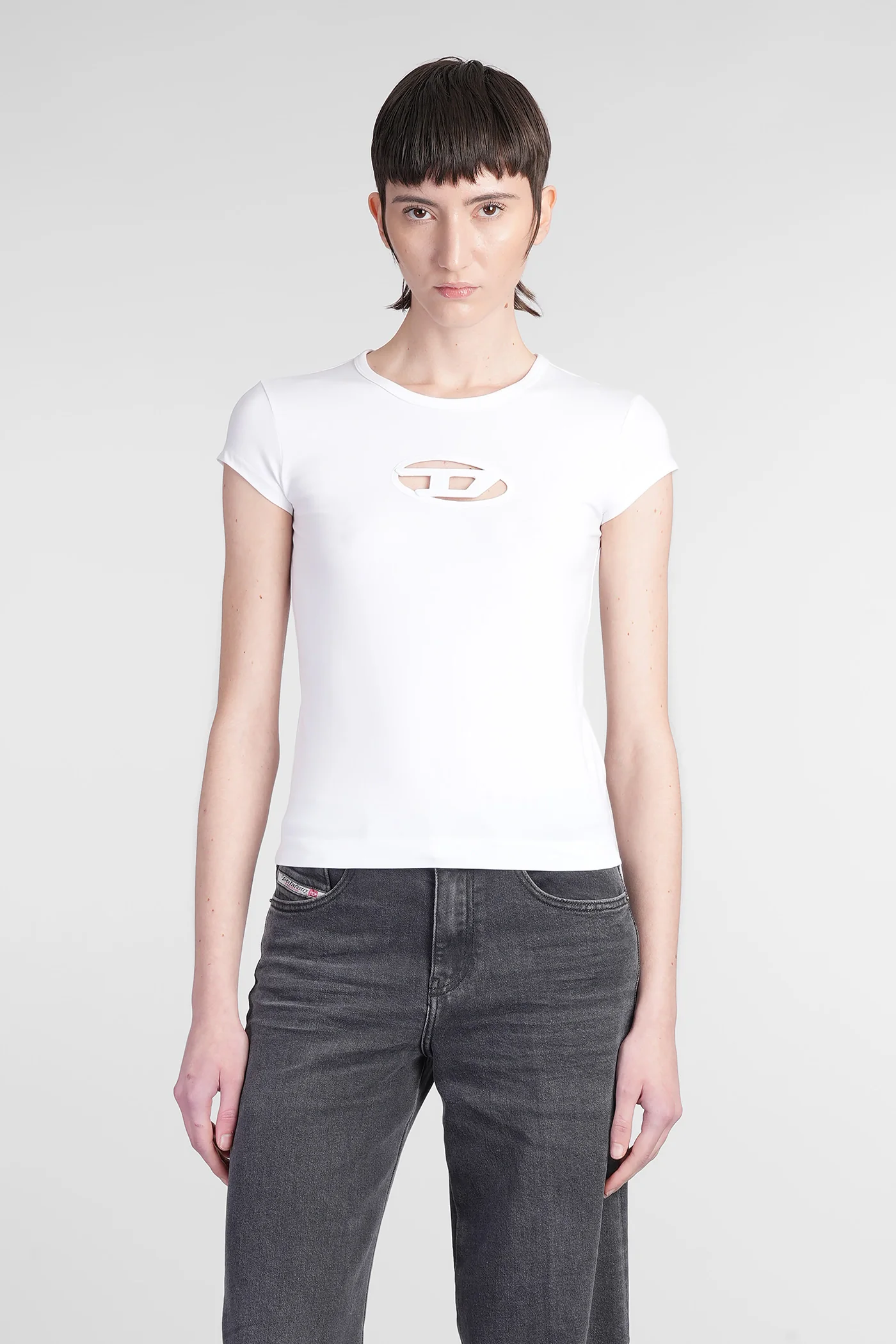T angie T-Shirt in white cotton - Image 26