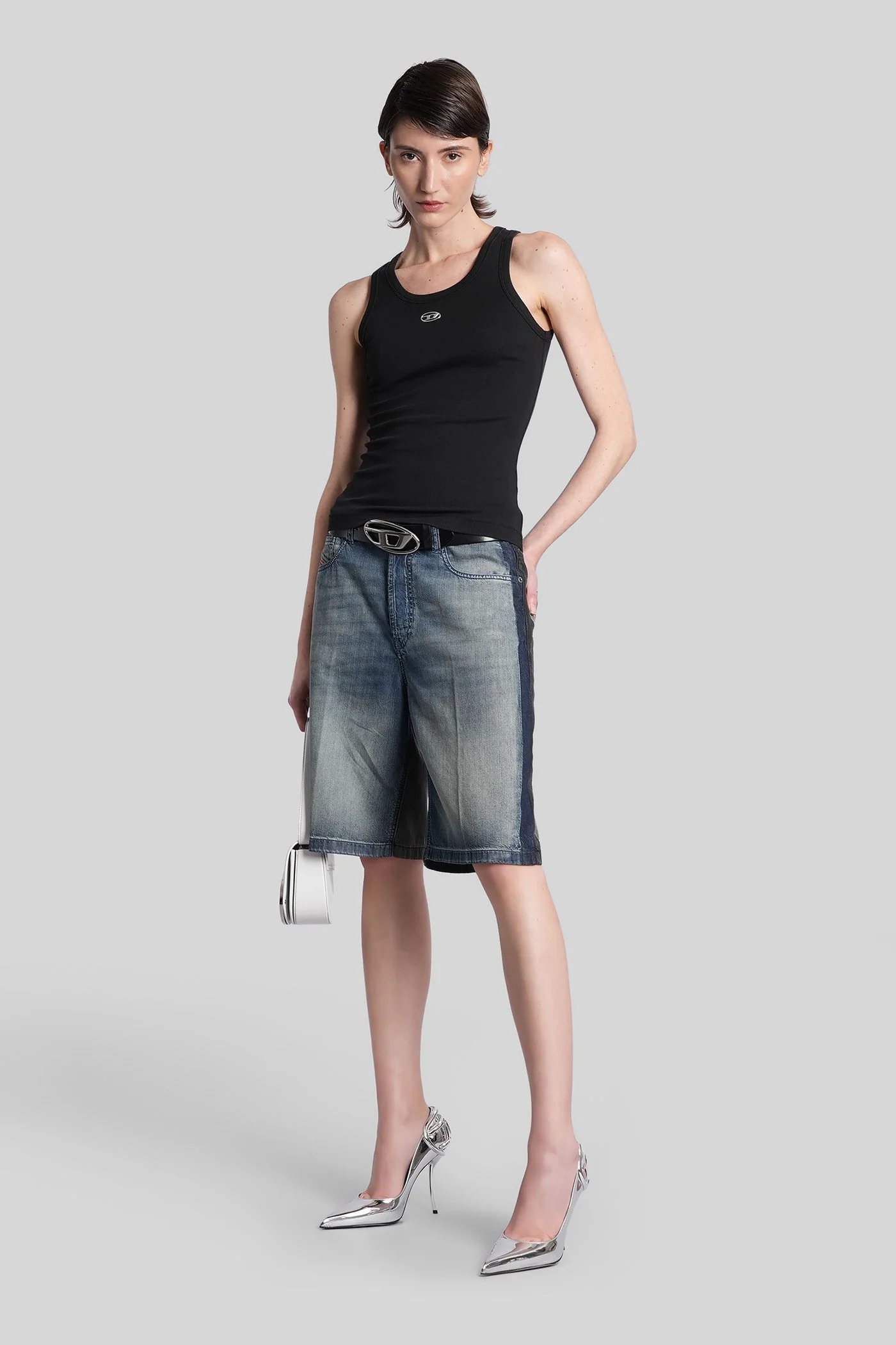 T-anki-od tank Top in black cotton - Image 2