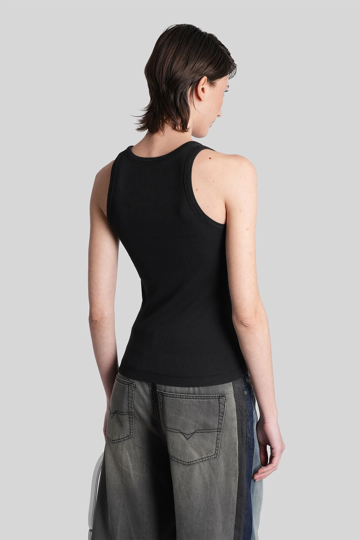 T-anki-od tank Top in black cotton - Image 3