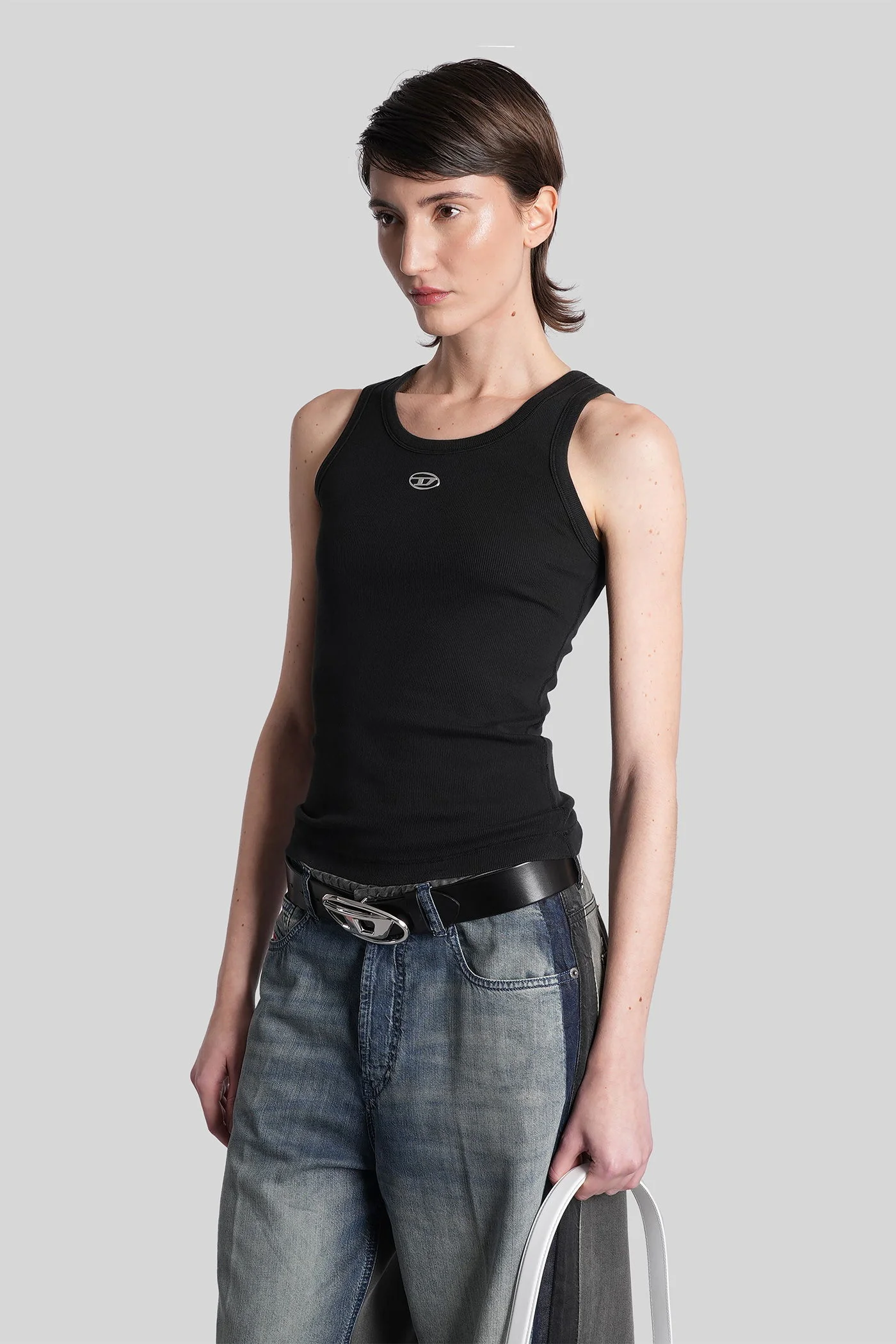 T-anki-od tank Top in black cotton - Image 4