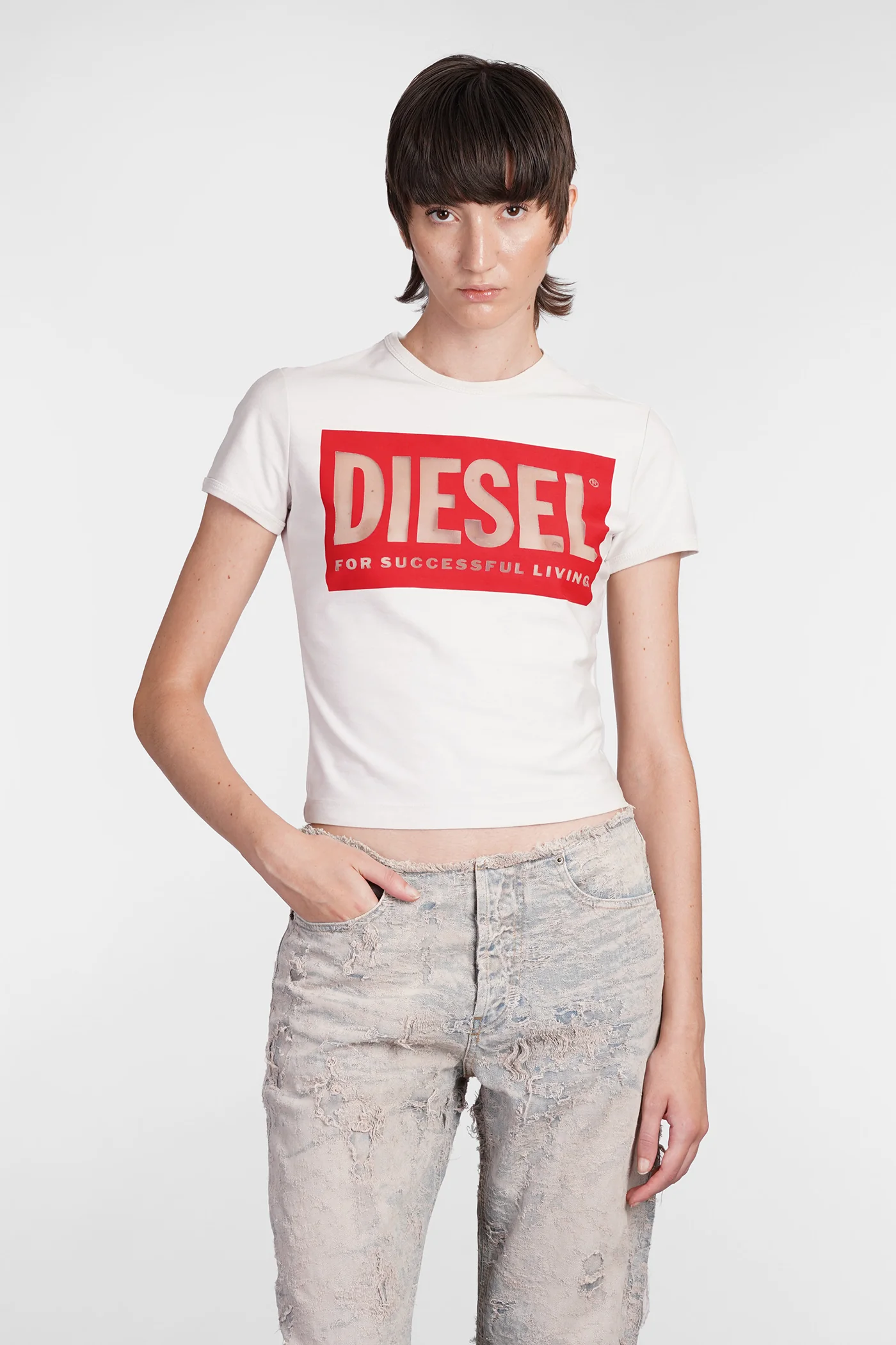 T malun T-Shirt in beige cotton