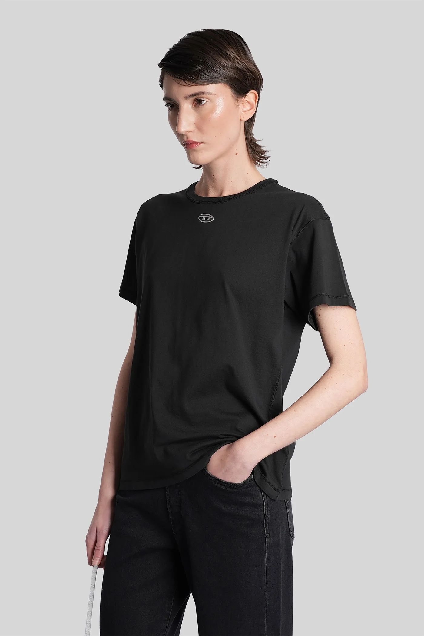 T-normy-od T-Shirt in black cotton - Image 4