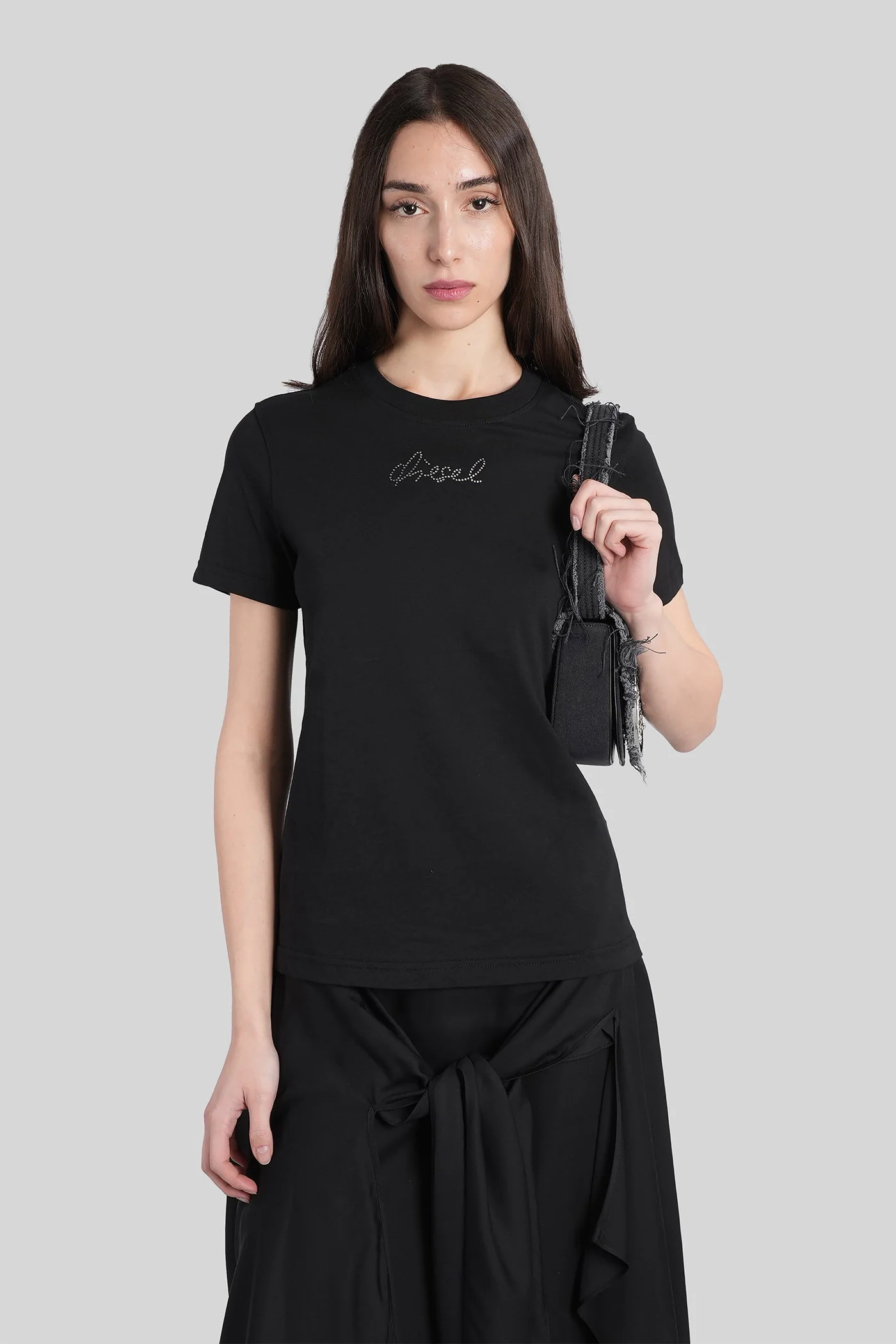 T-reg-s2 T-Shirt in black cotton