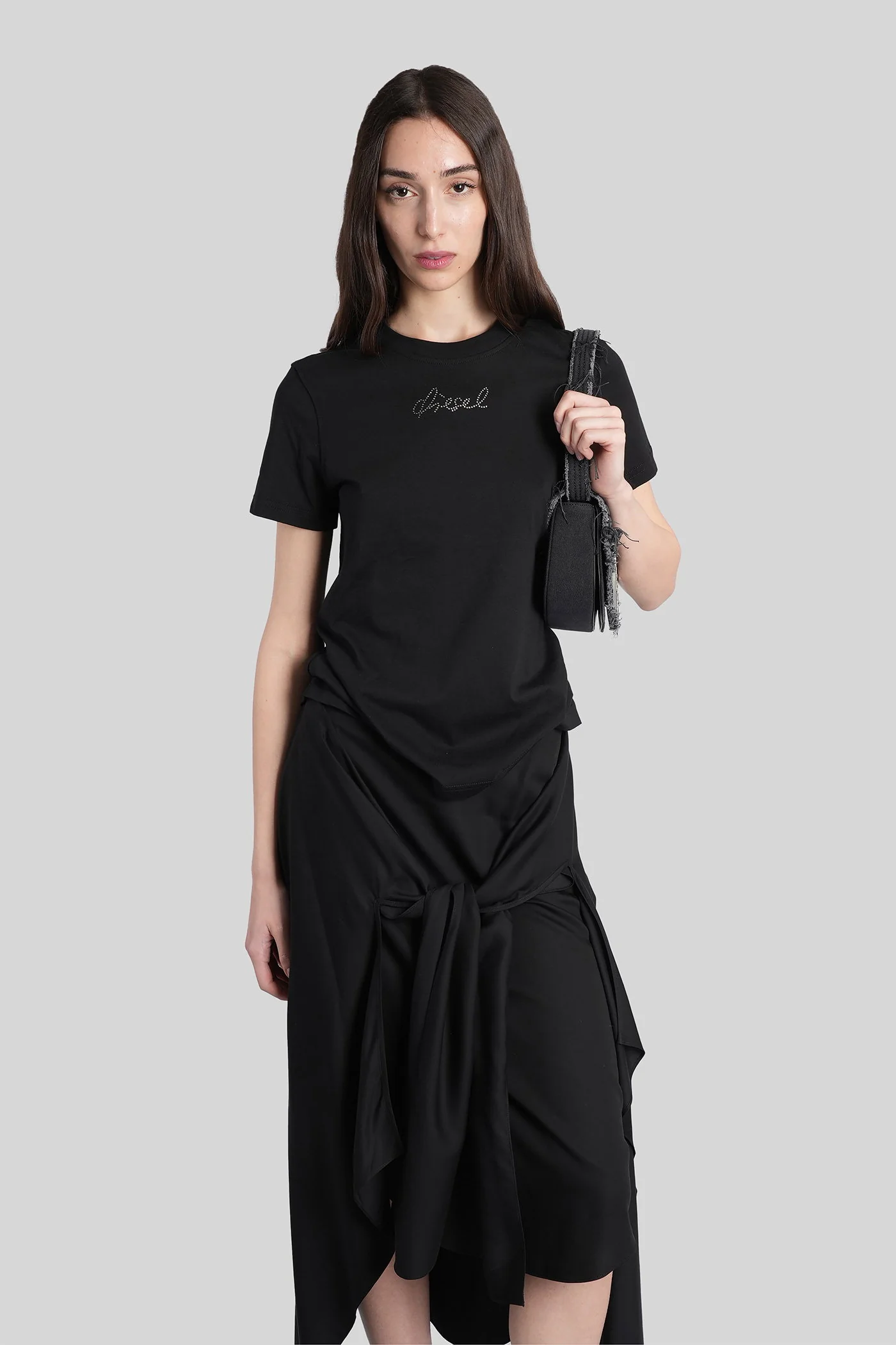T-reg-s2 T-Shirt in black cotton - Image 2