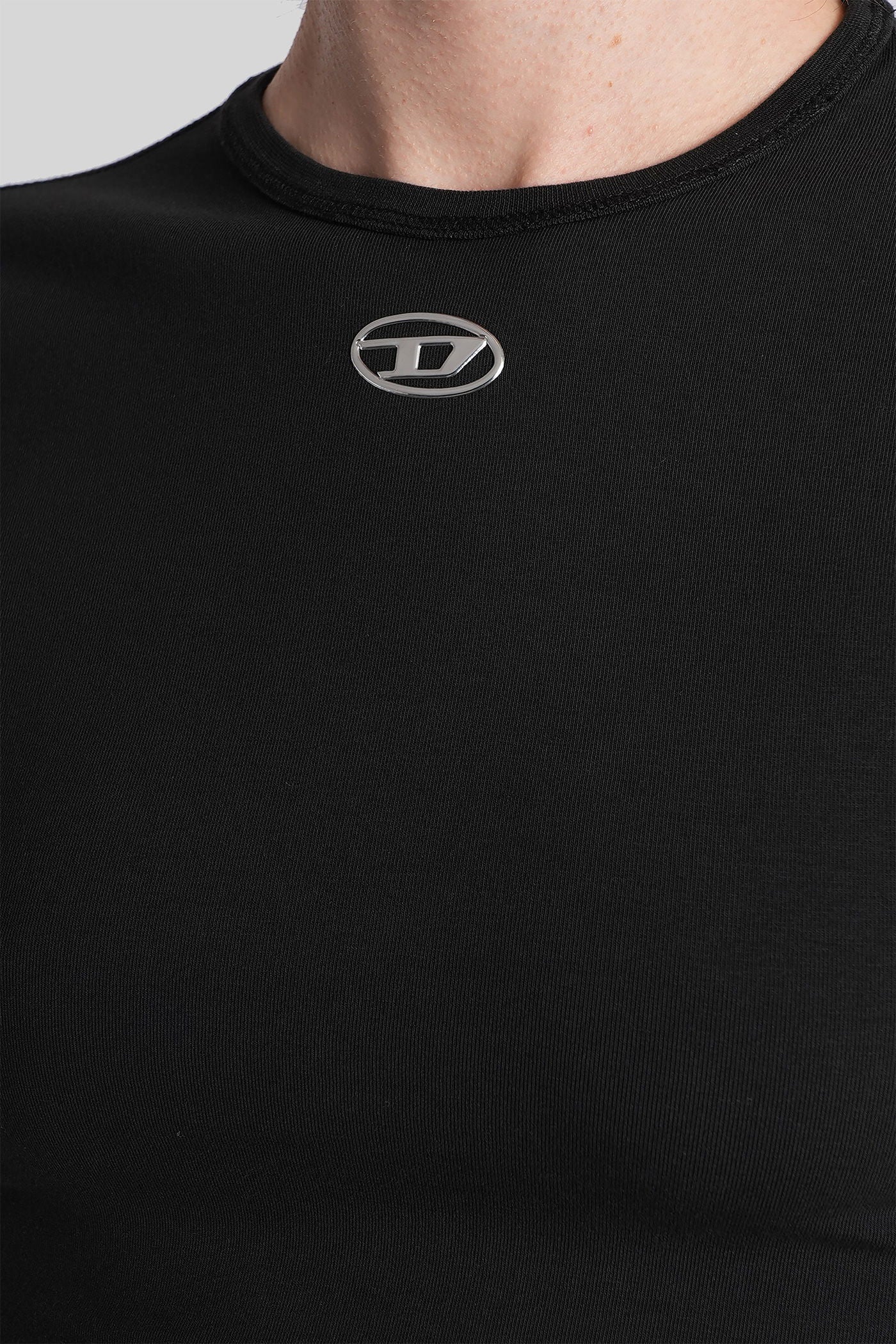 T-uncutieslong-od T-Shirt in black cotton - Image 5
