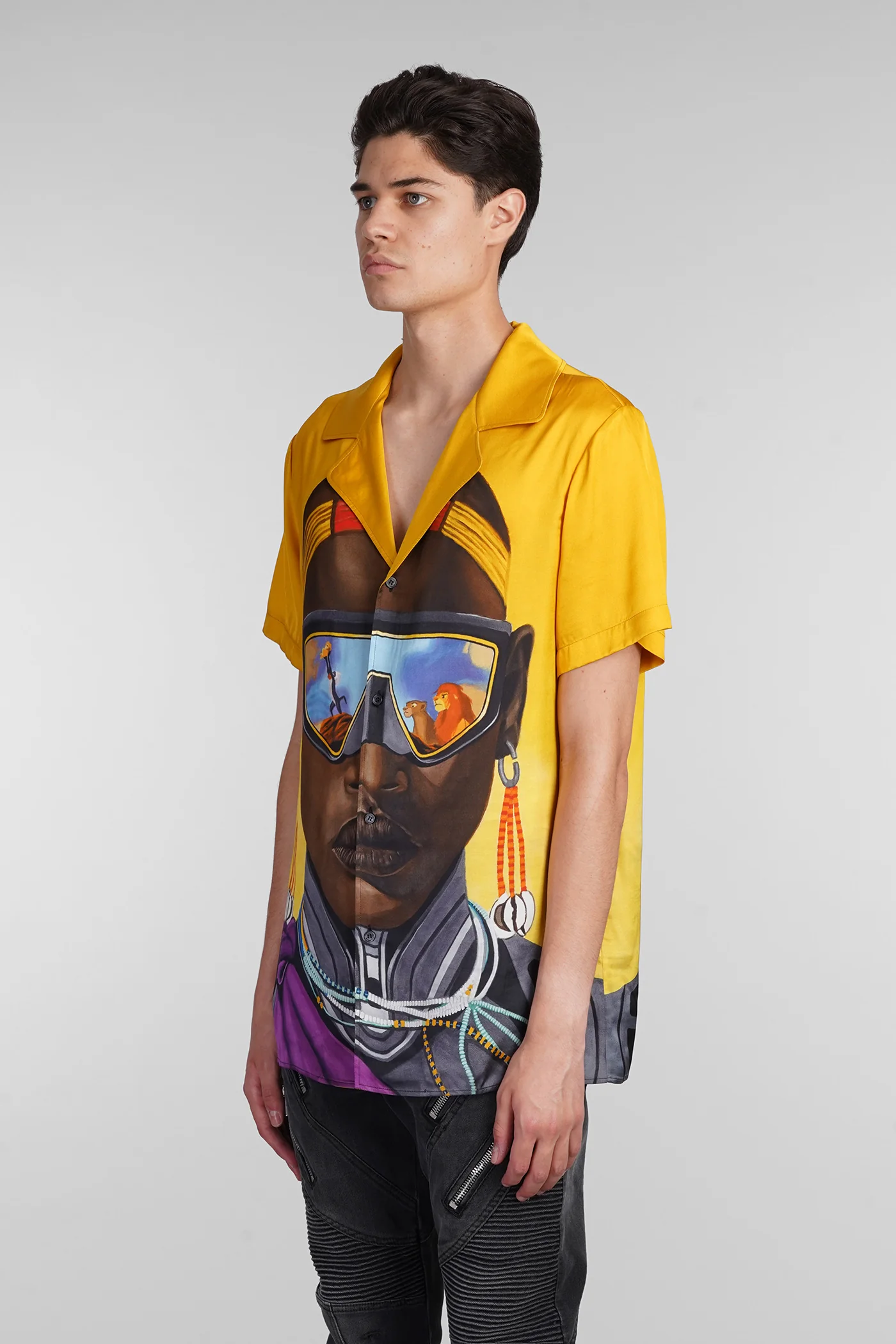 Shirt in yellow viscose - Image 4