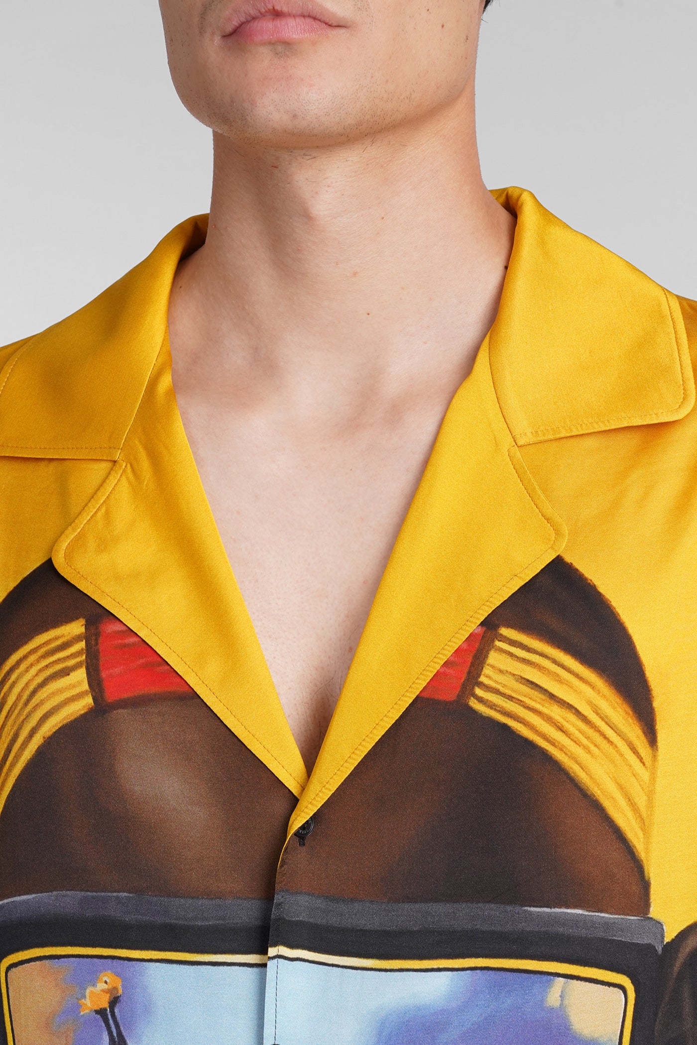 Shirt in yellow viscose - Image 5