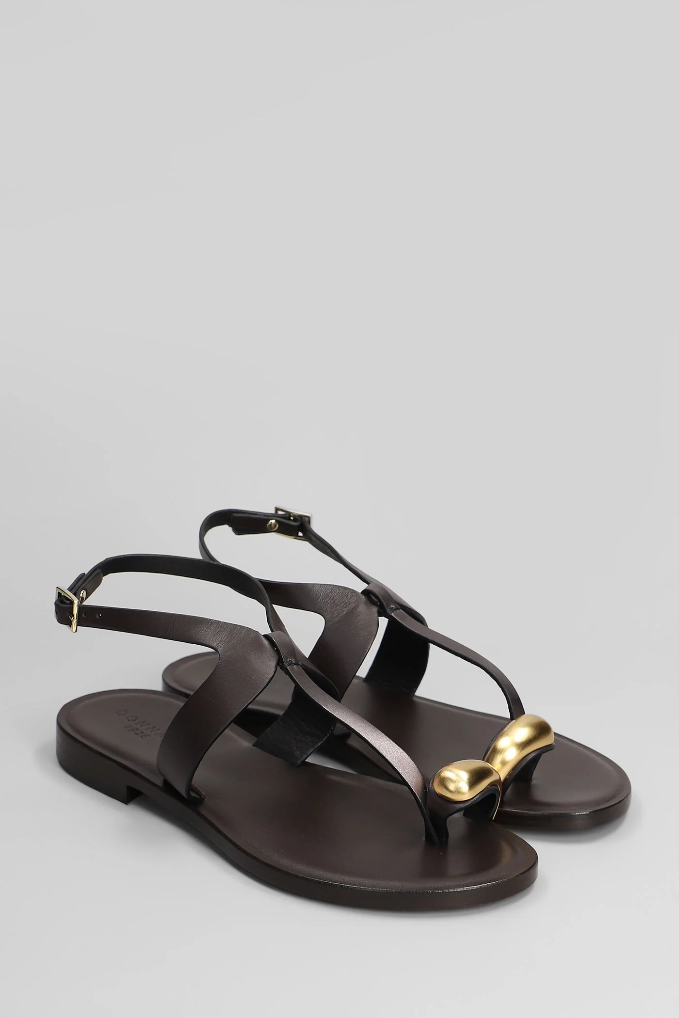Flats in brown leather - Image 2