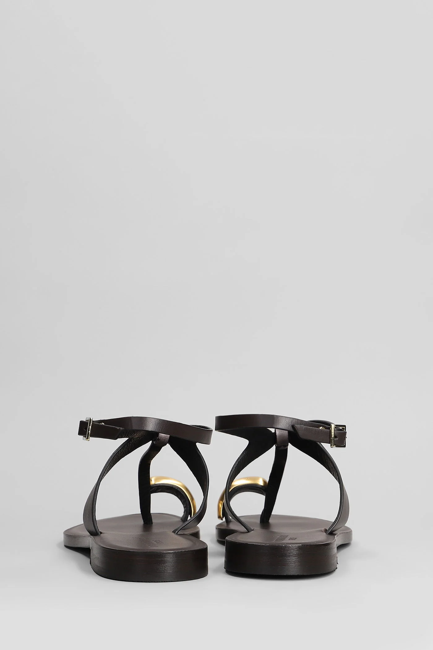 Flats in brown leather - Image 4