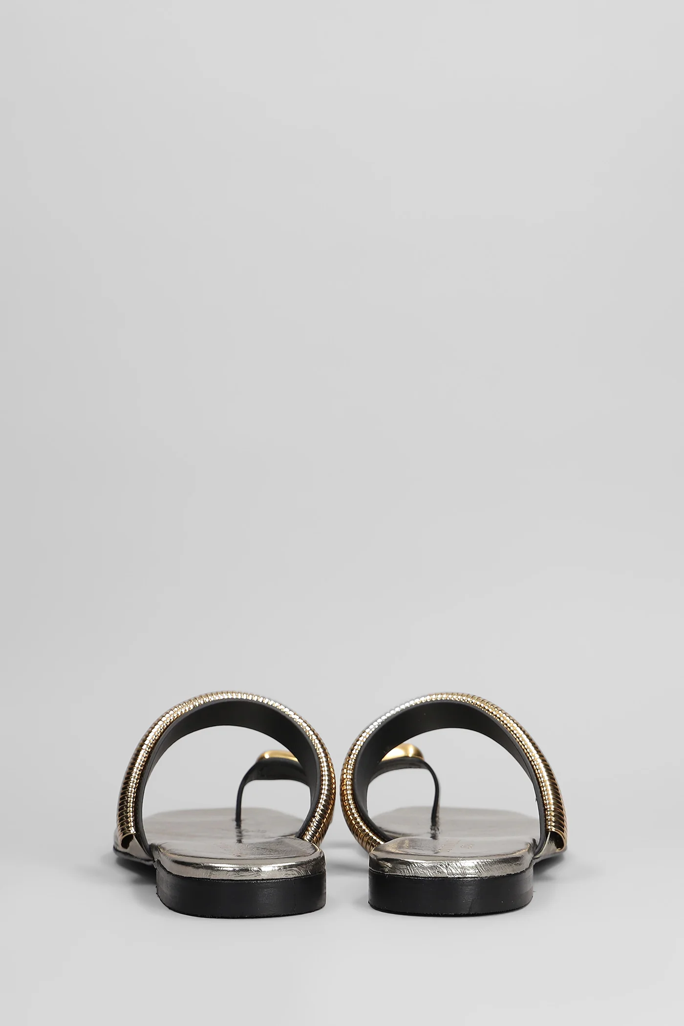 Flats in Gunmetal leather - Image 4