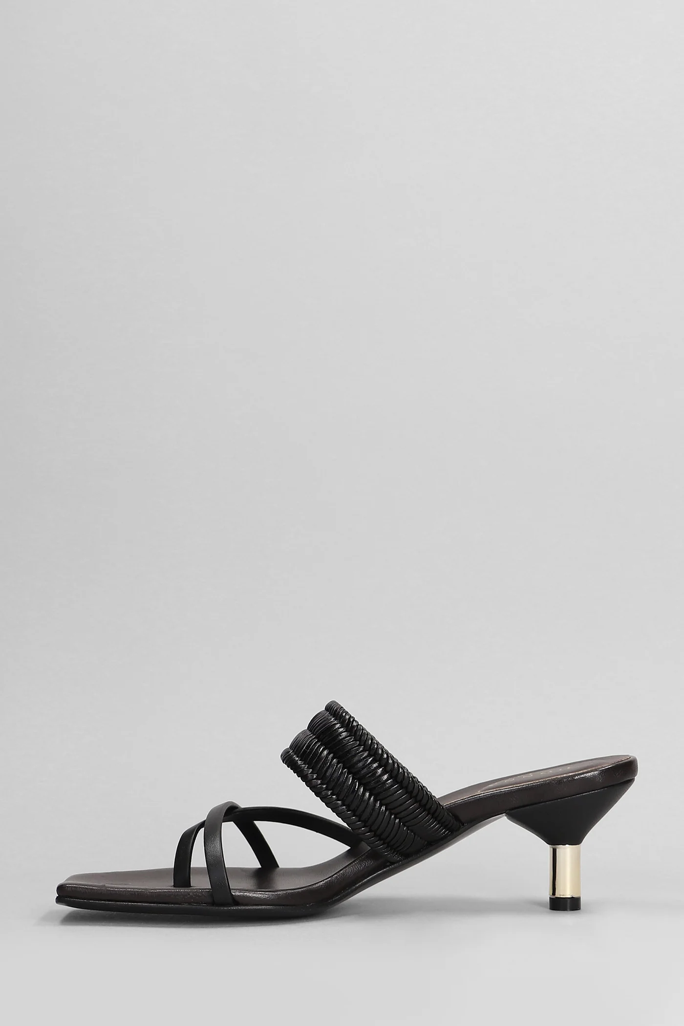 Slipper-Mule in black leather - Image 3