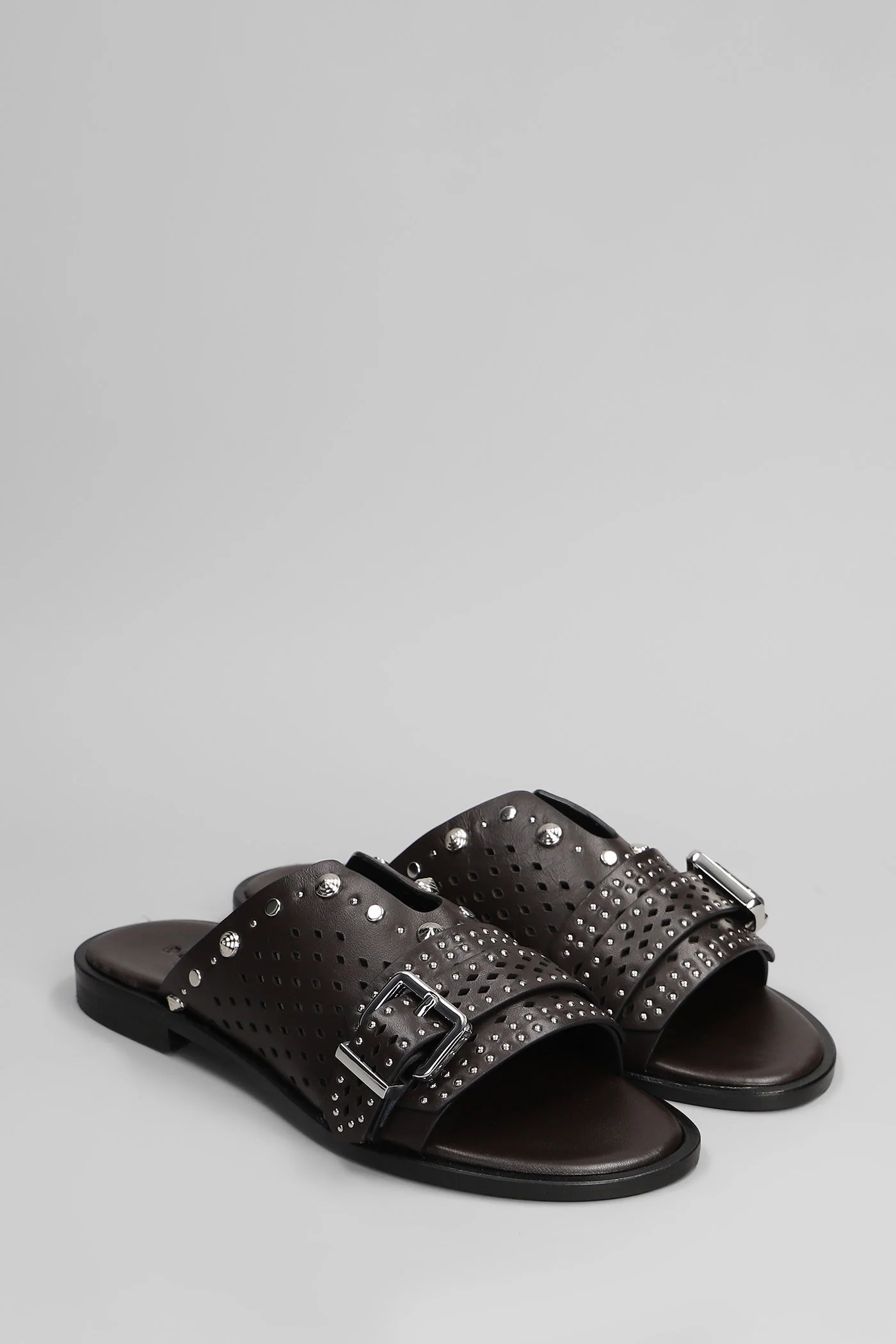 Slipper-Mule in brown leather - Image 2