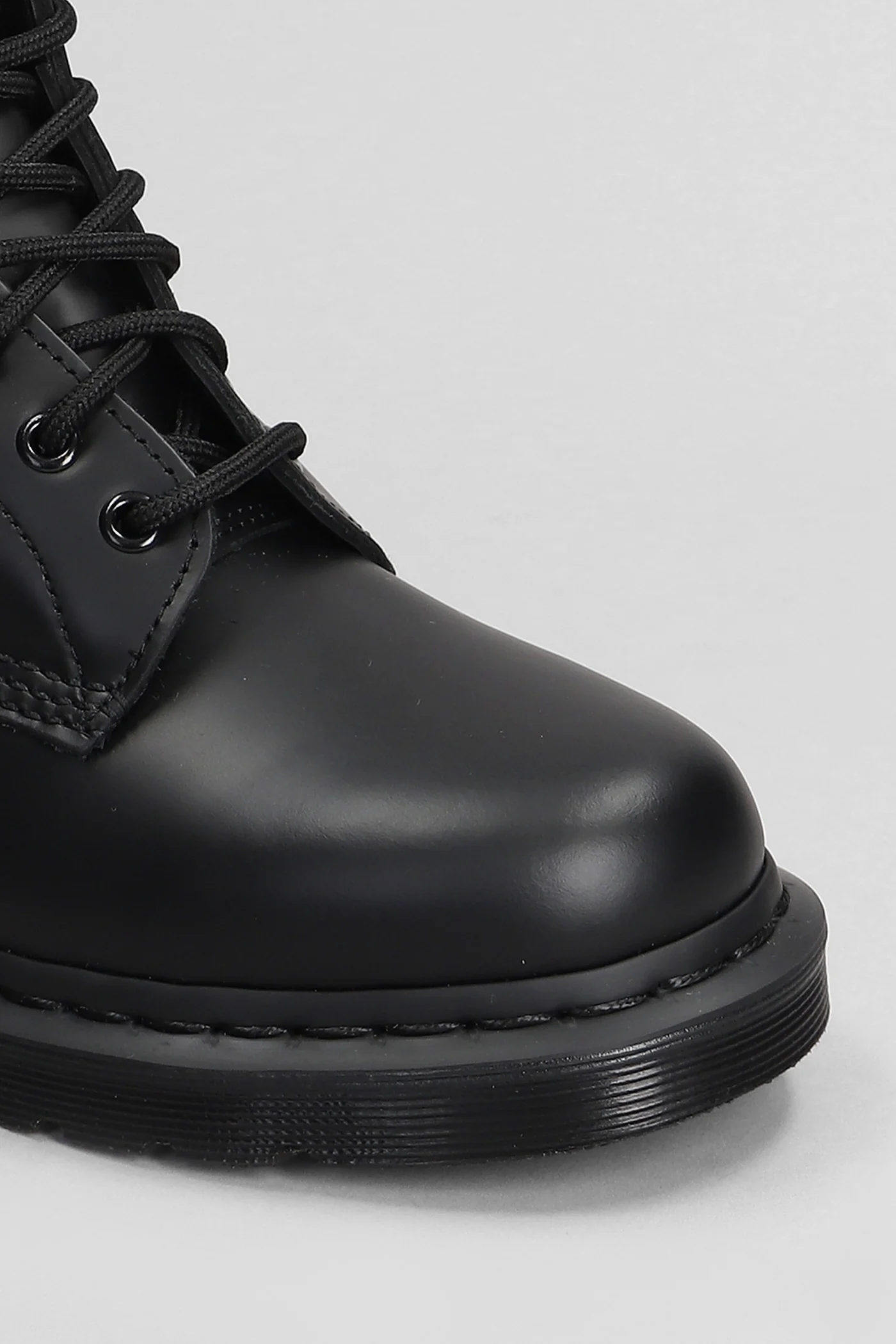 1460 Mono Combat boots in black leather - Image 5