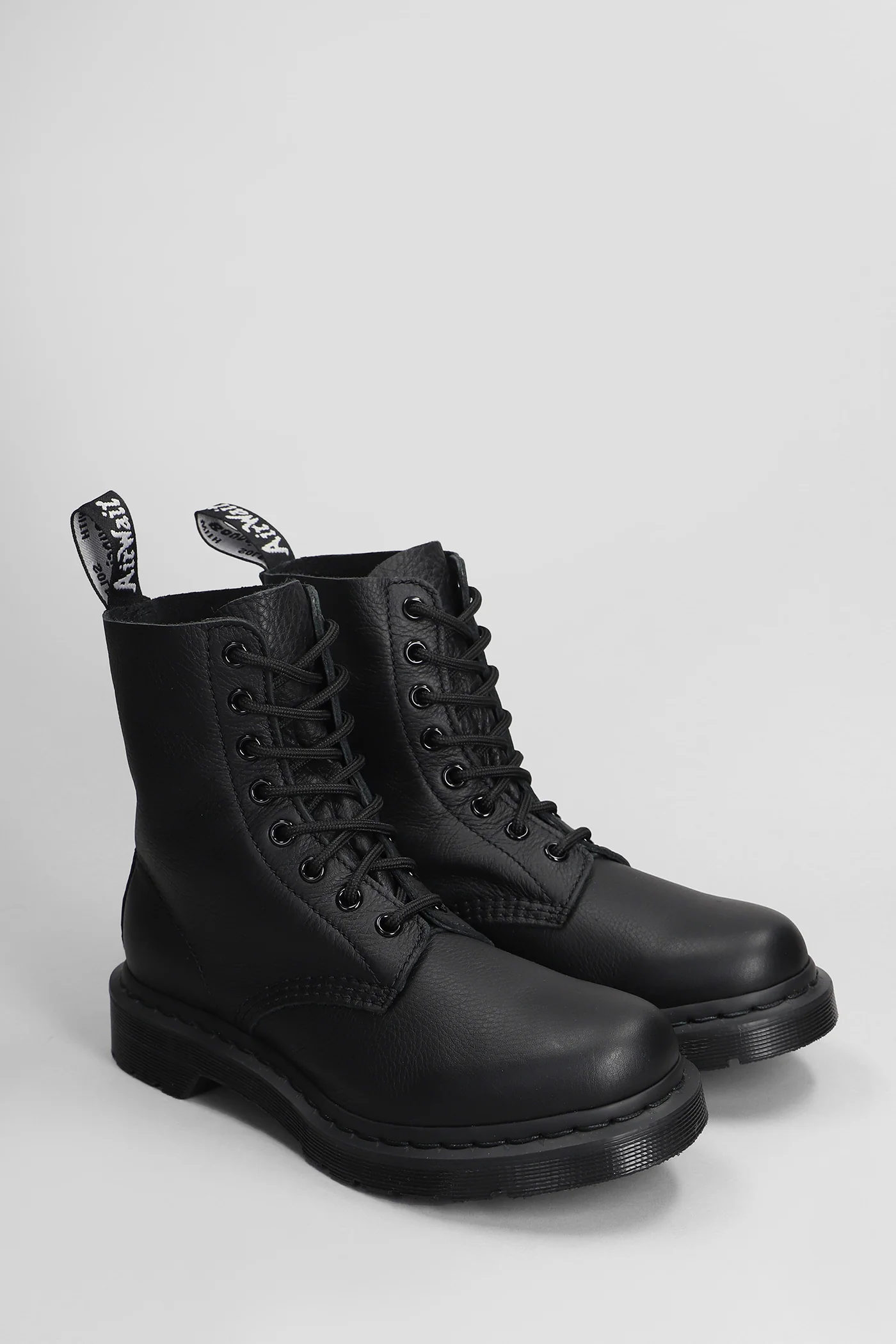 1460 Pascal Mono Combat boots in black leather - Image 2