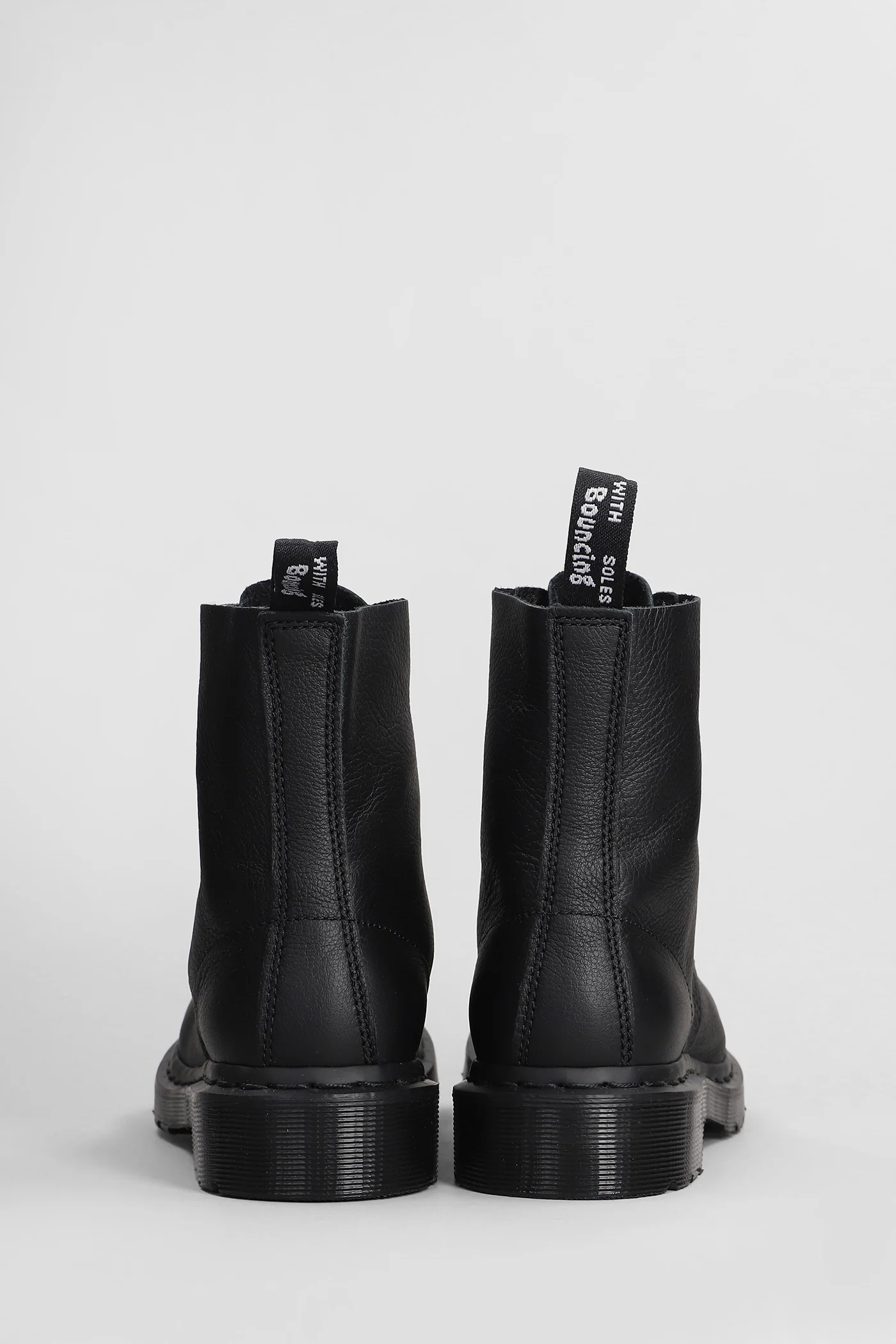 1460 Pascal Mono Combat boots in black leather - Image 4