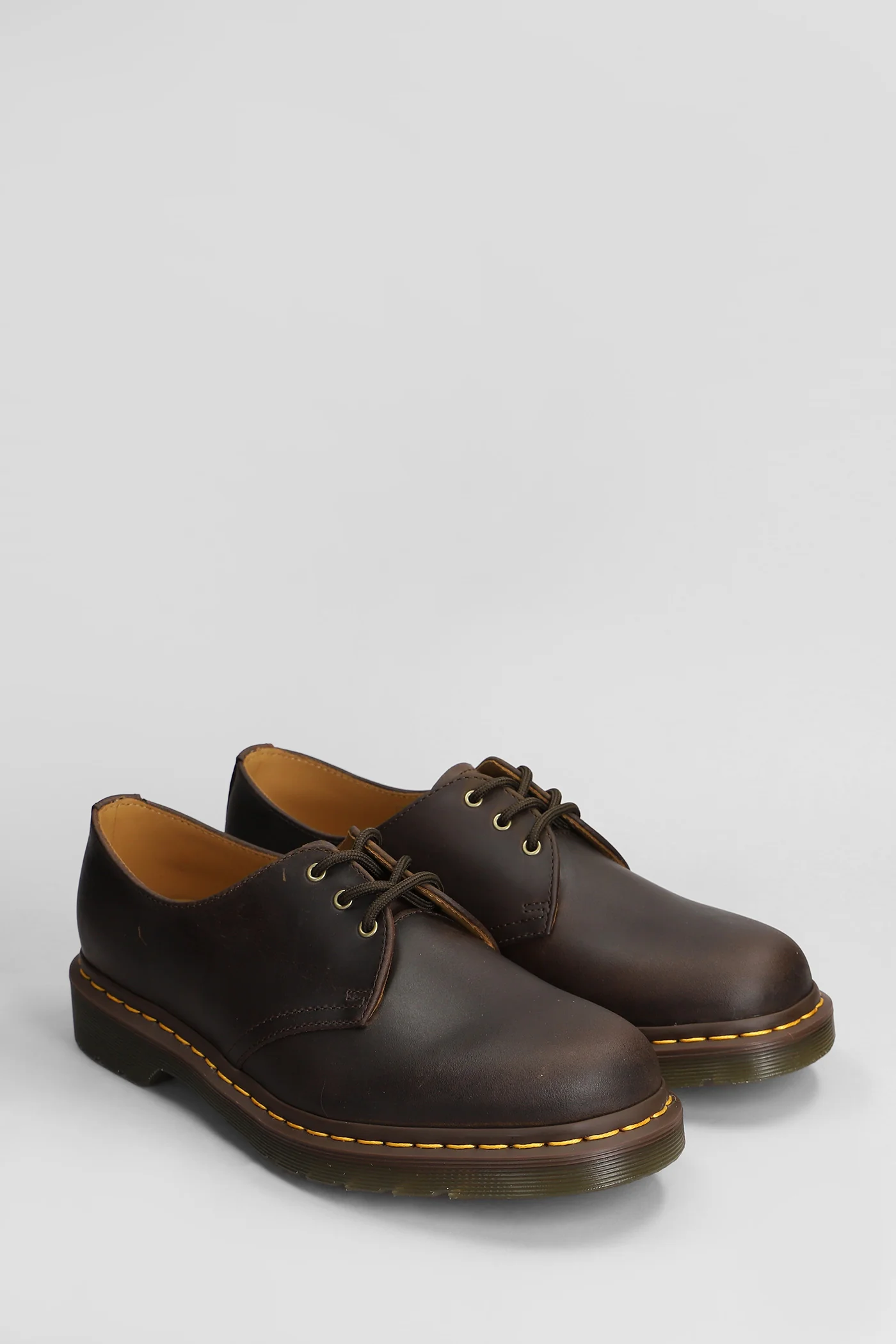 1461 Lace up shoes in brown leather - Image 2