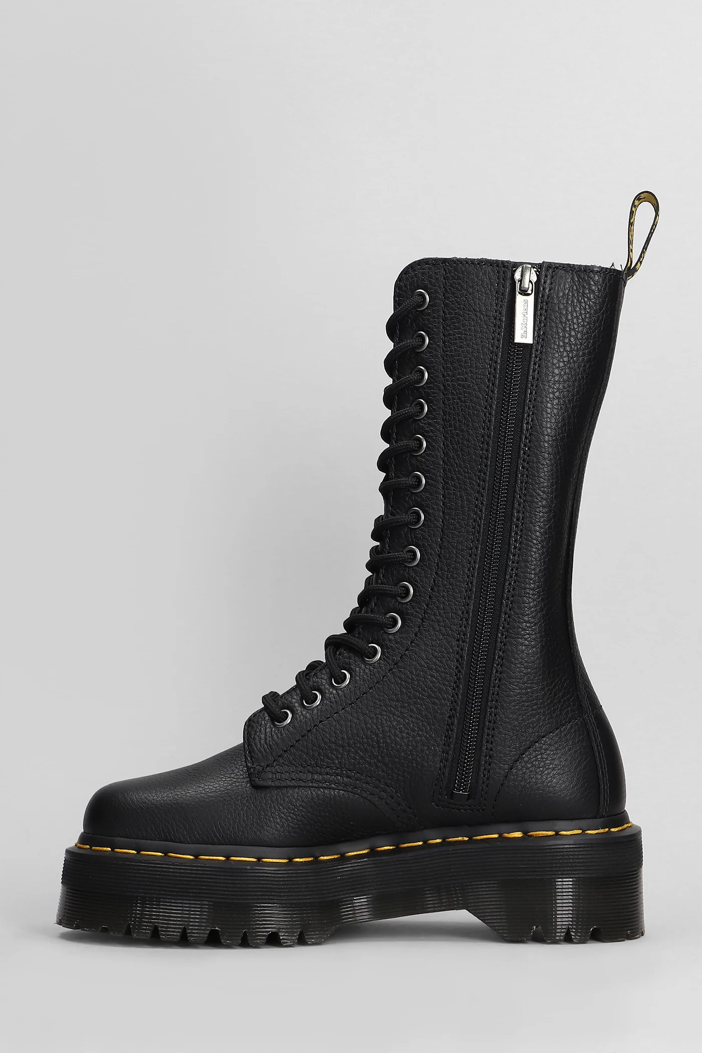 1B99 Quad Combat boots in black leather - Image 3