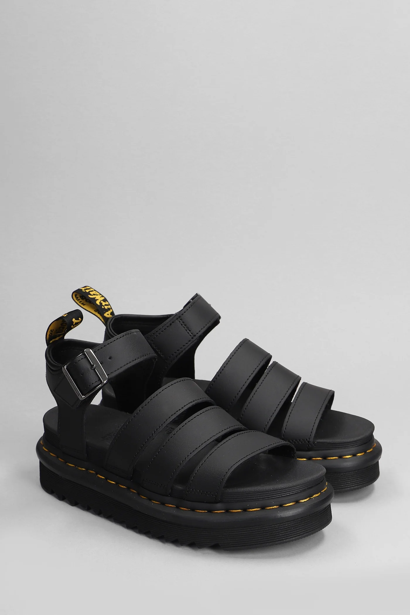 Blaire Flats in black leather - Image 2
