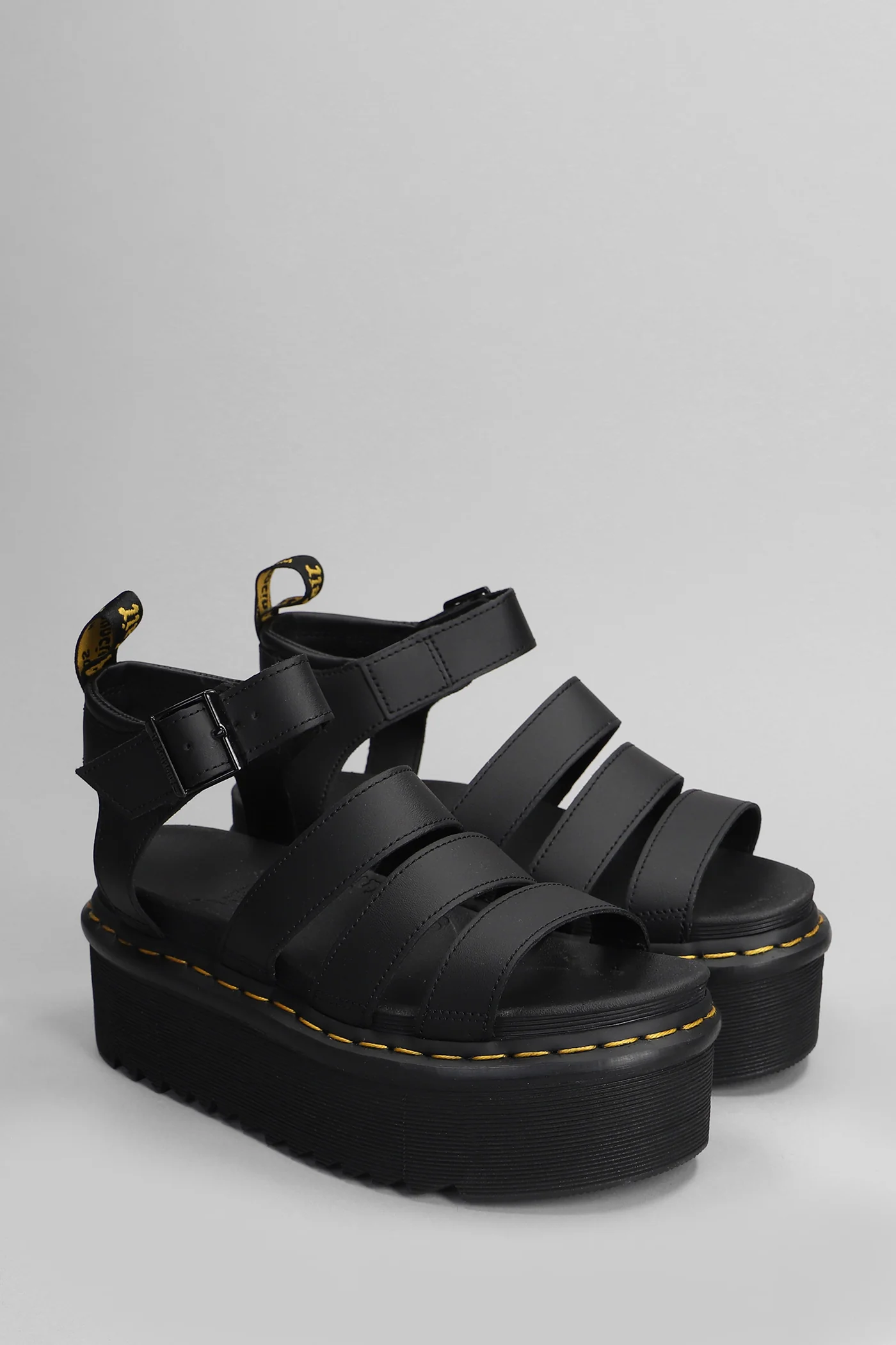 Blaire Quad Wedges in black leather - Image 2