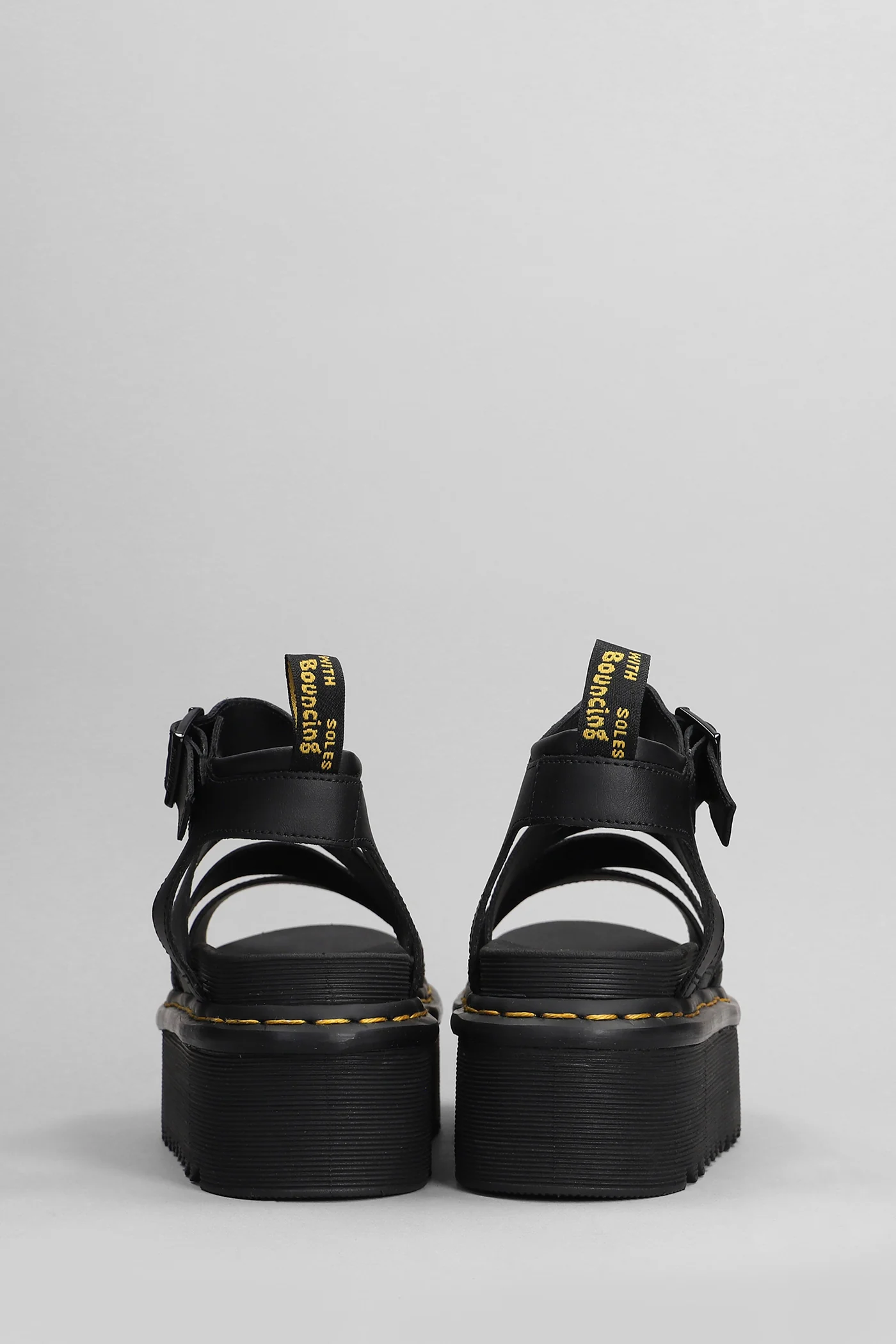 Blaire Quad Wedges in black leather - Image 4