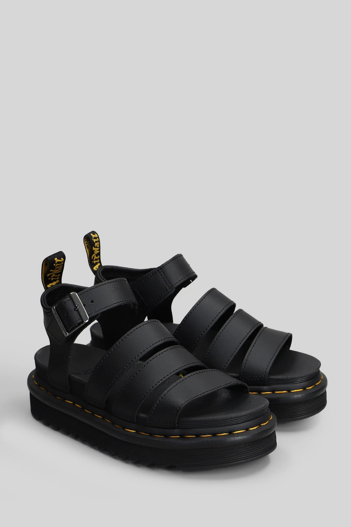 Blaire Sandals in black leather - Image 2