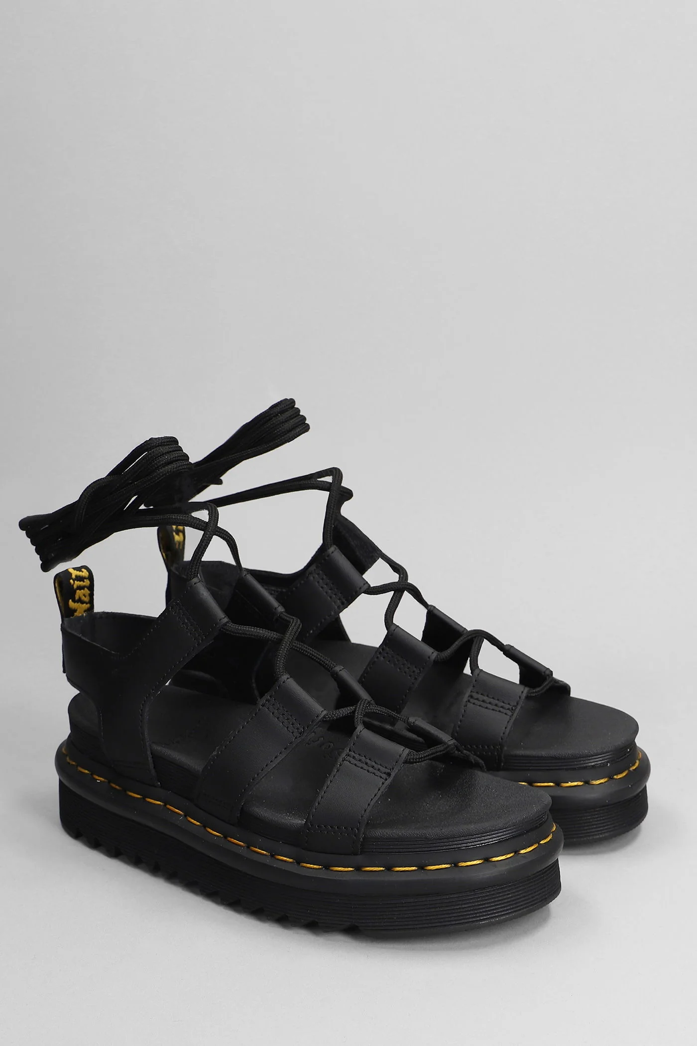 Nartilla Sandals in black leather - Image 2