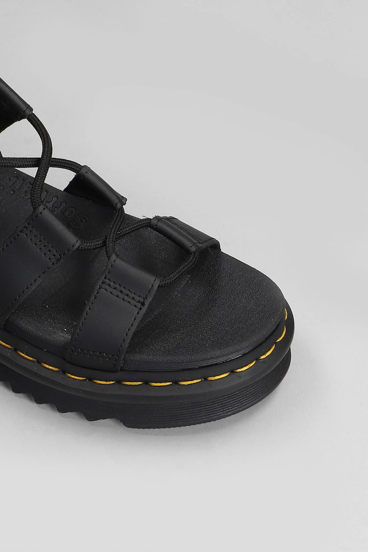 Nartilla Sandals in black leather - Image 5
