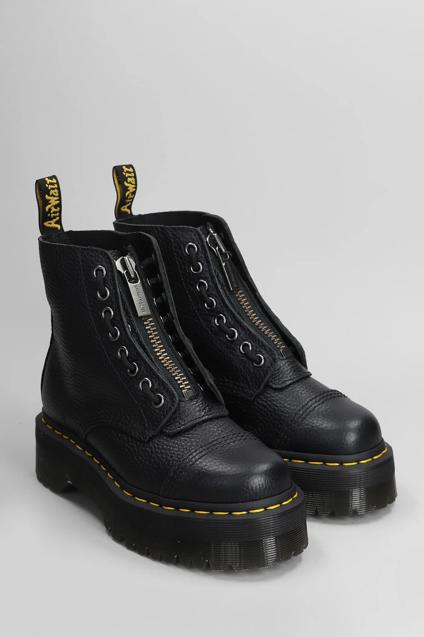 Sinclair Combat boots in black leather - Image 2