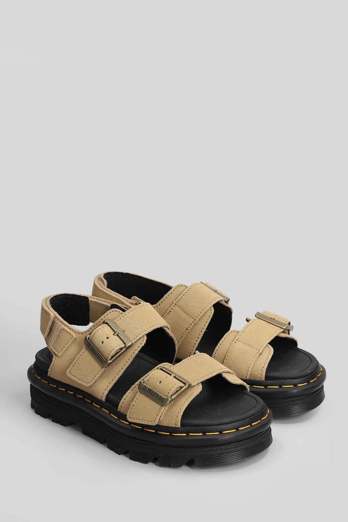 Zebzag Sandals in beige suede - Image 2