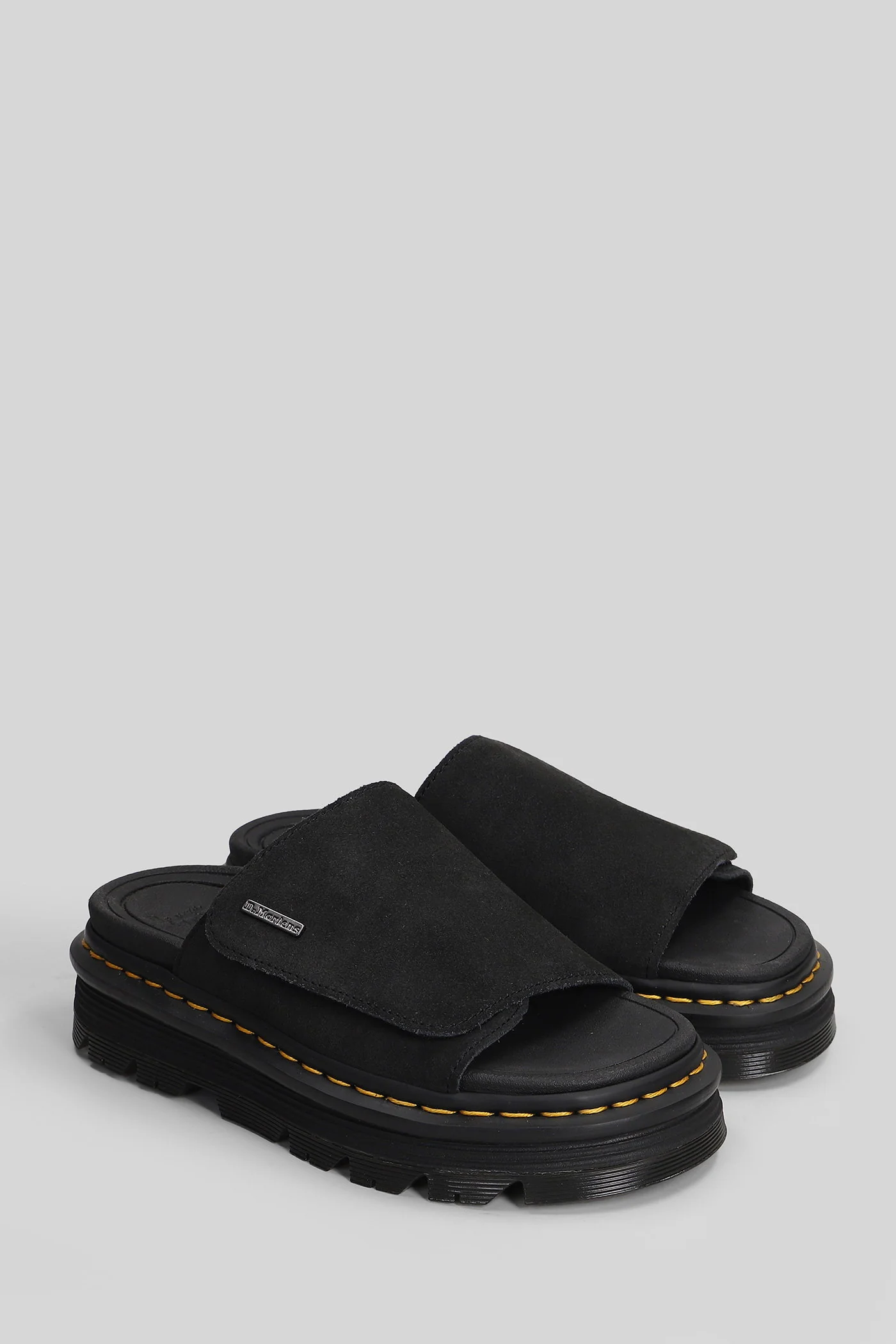 Zebzag Slide in black suede - Image 7
