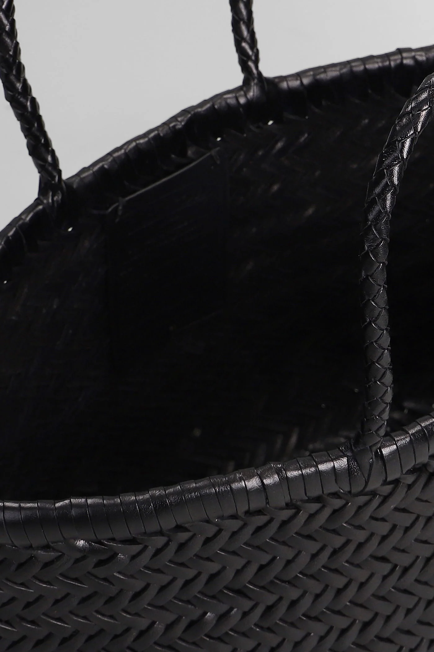Bamboo 3 jump small Tote in black leather - Image 4