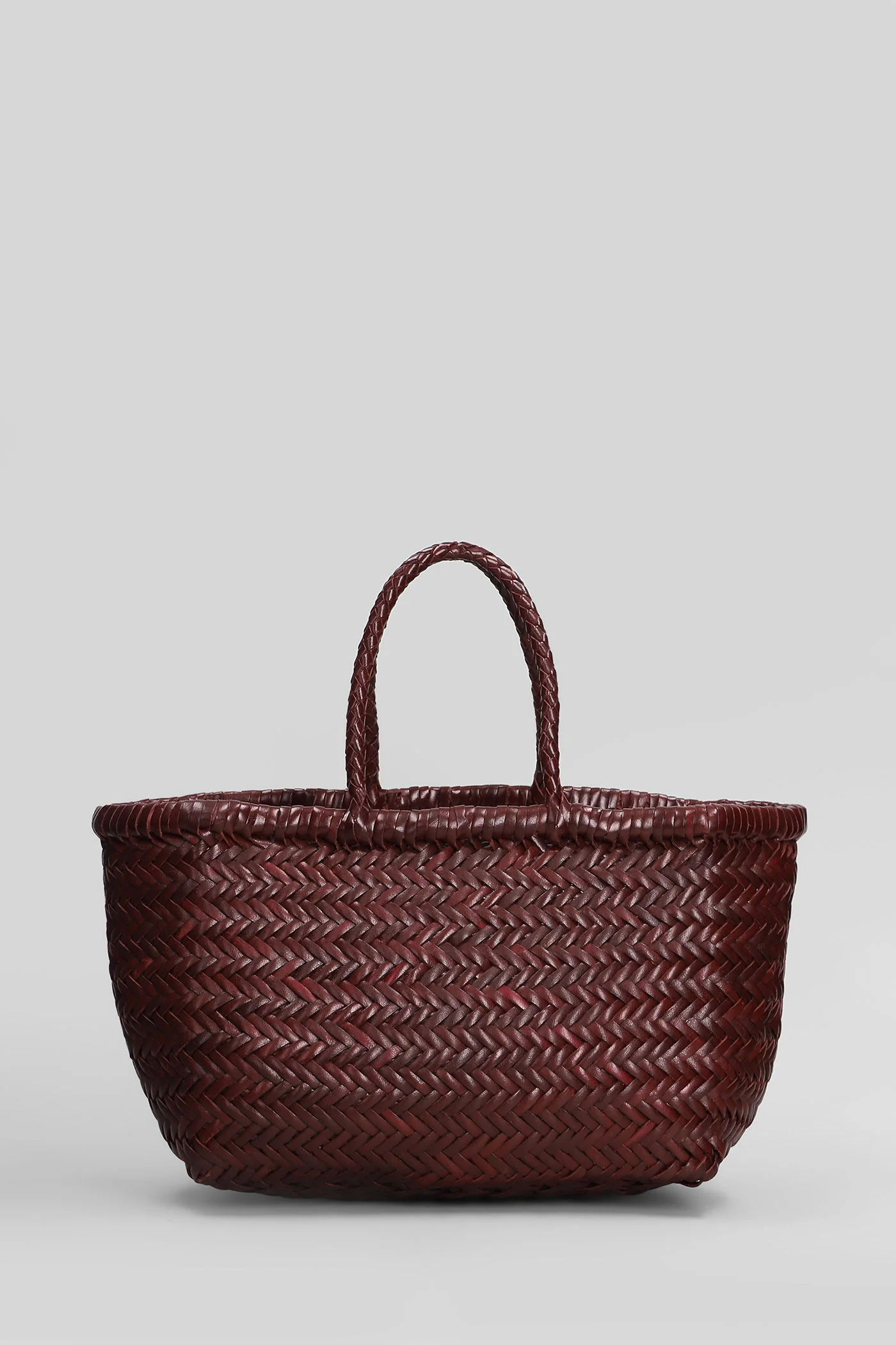 Bamboo 3 jump small Tote in bordeaux leather