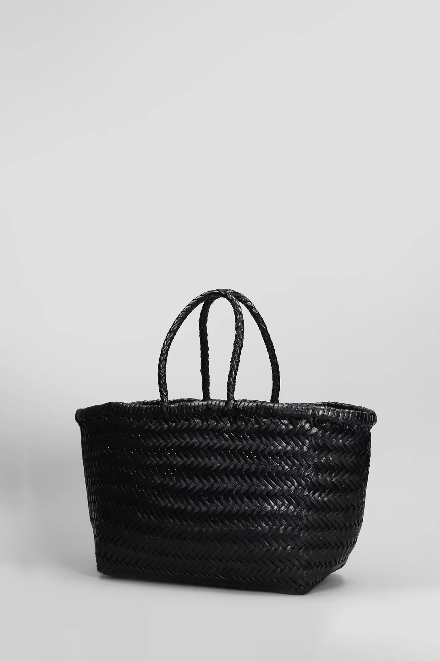 Bamboo Triple Jump Tote in black leather - Image 2