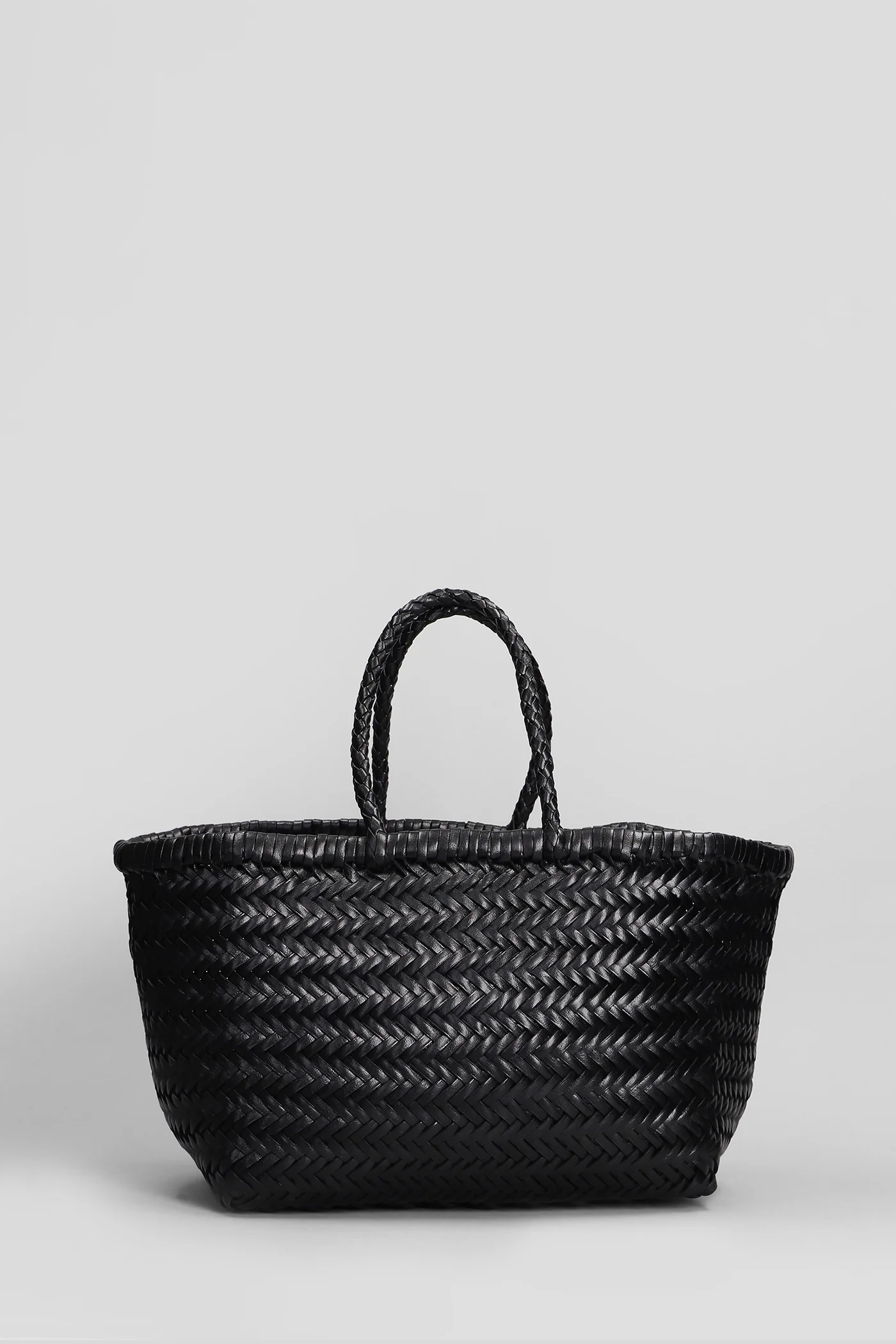 Bamboo Triple Jump Tote in black leather - Image 3