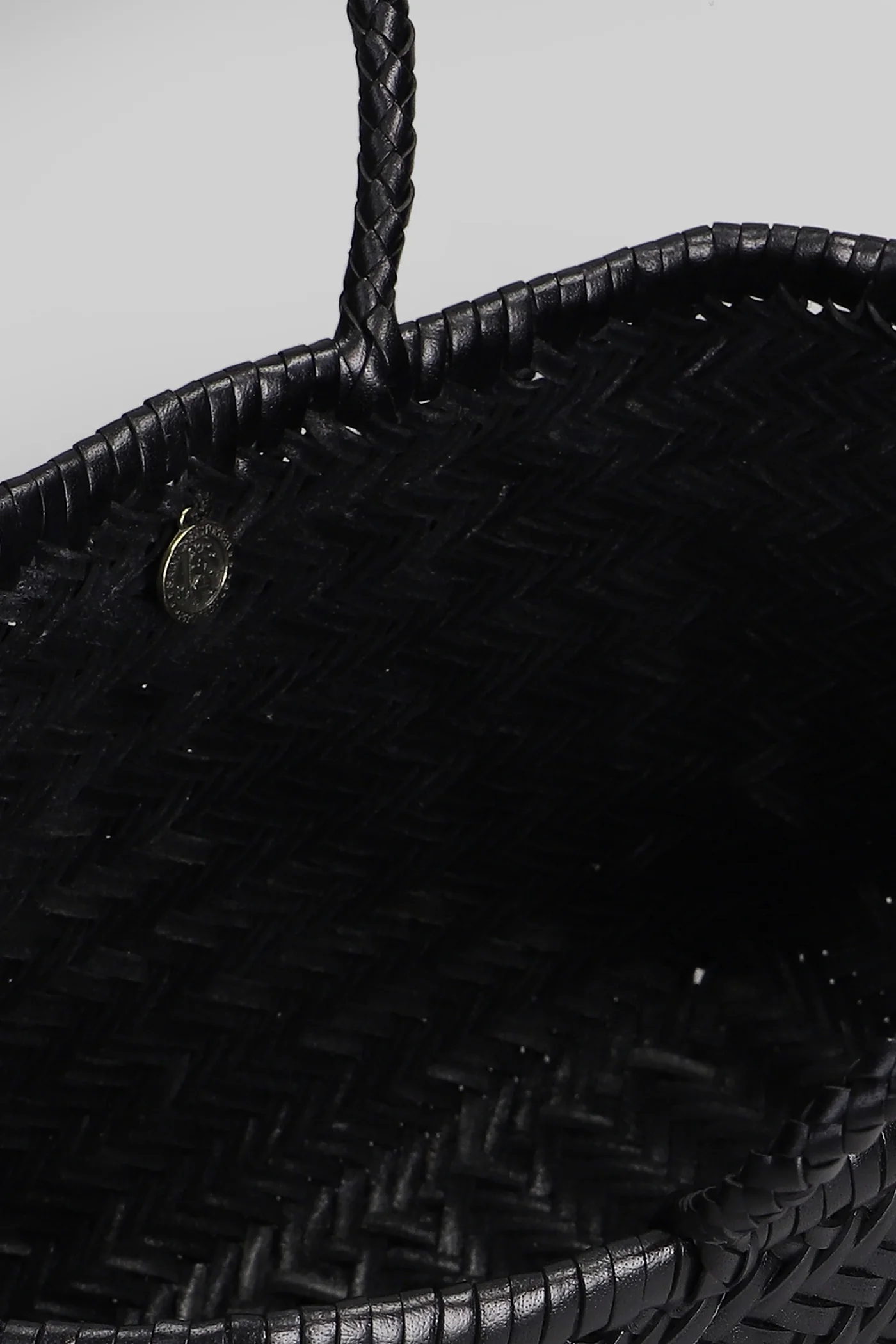Bamboo Triple Jump Tote in black leather - Image 4