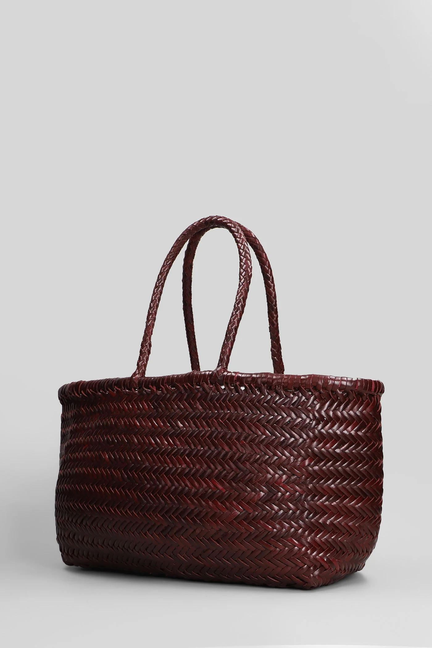 Bamboo Triple Jump Tote in bordeaux leather - Image 2