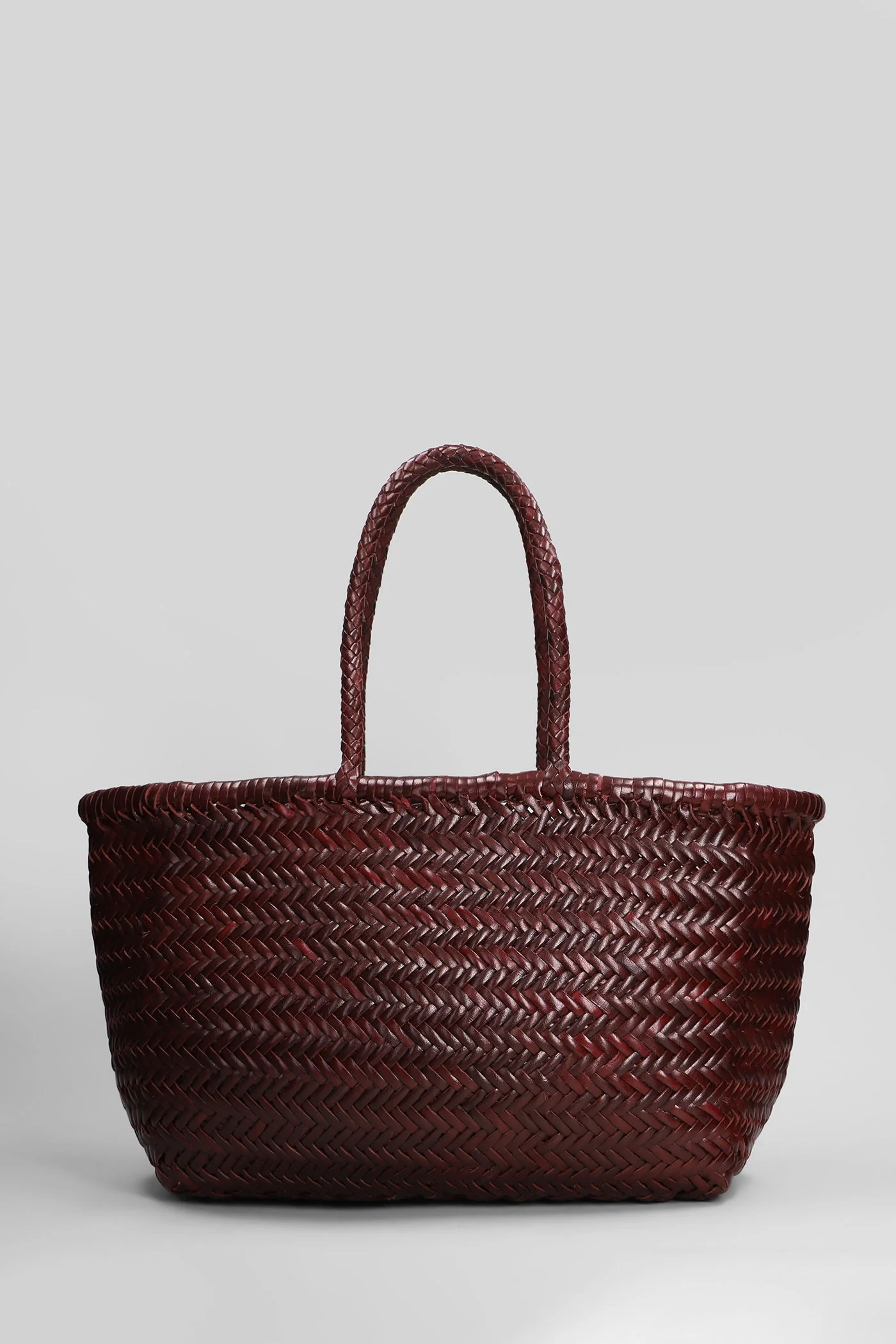 Bamboo Triple Jump Tote in bordeaux leather - Image 3