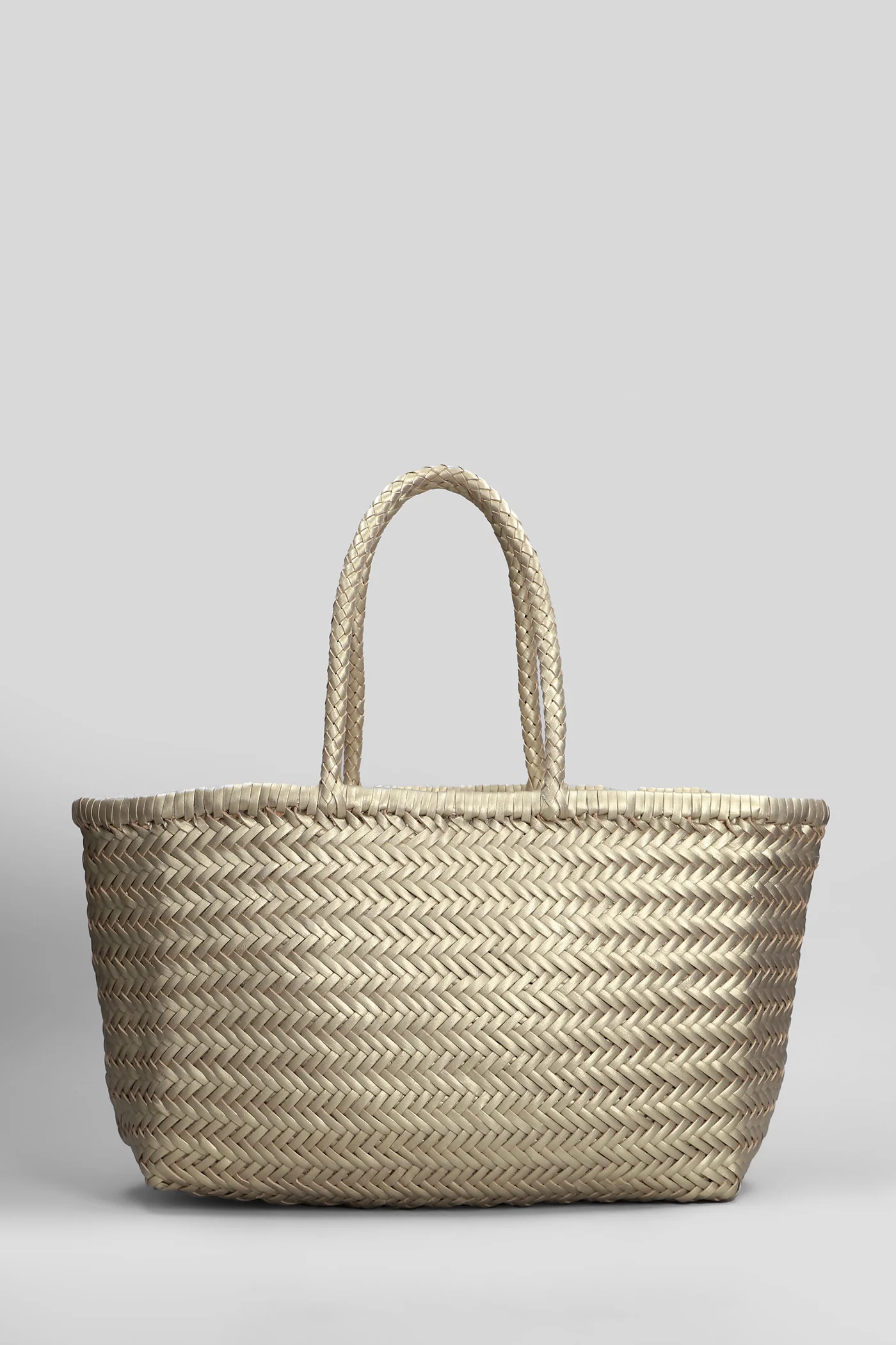 Bamboo Triple Jump Tote in gold leather