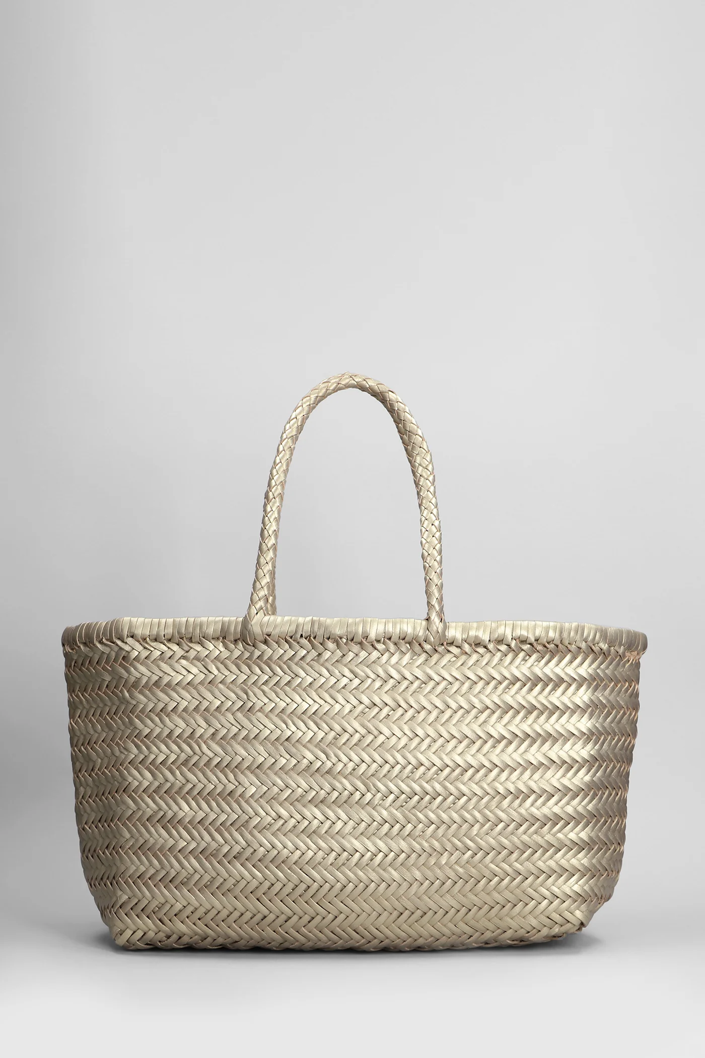 Bamboo Triple Jump Tote in gold leather - Image 3