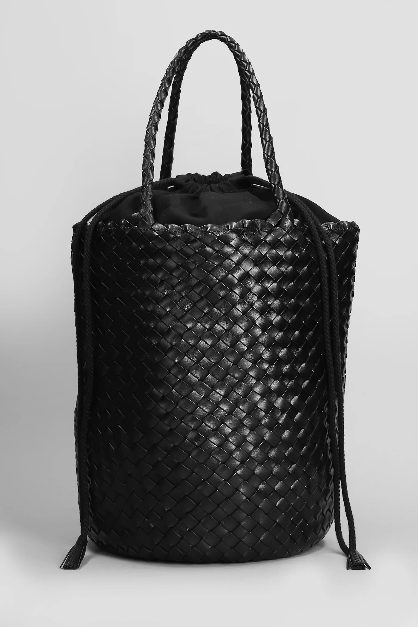 Jack Bucket Hand bag in black leather