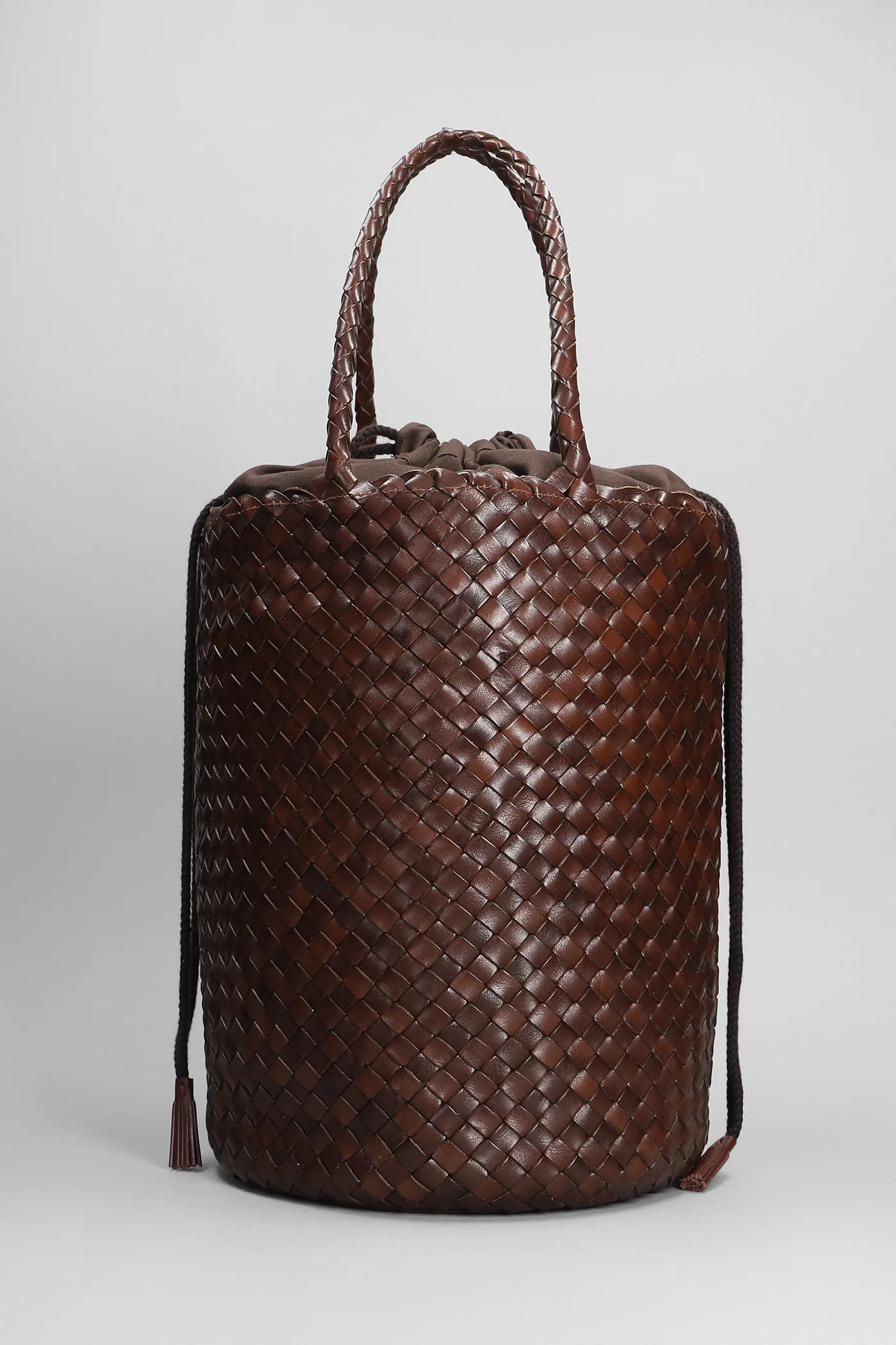 Jacky Bucket Hand bag in brown leather