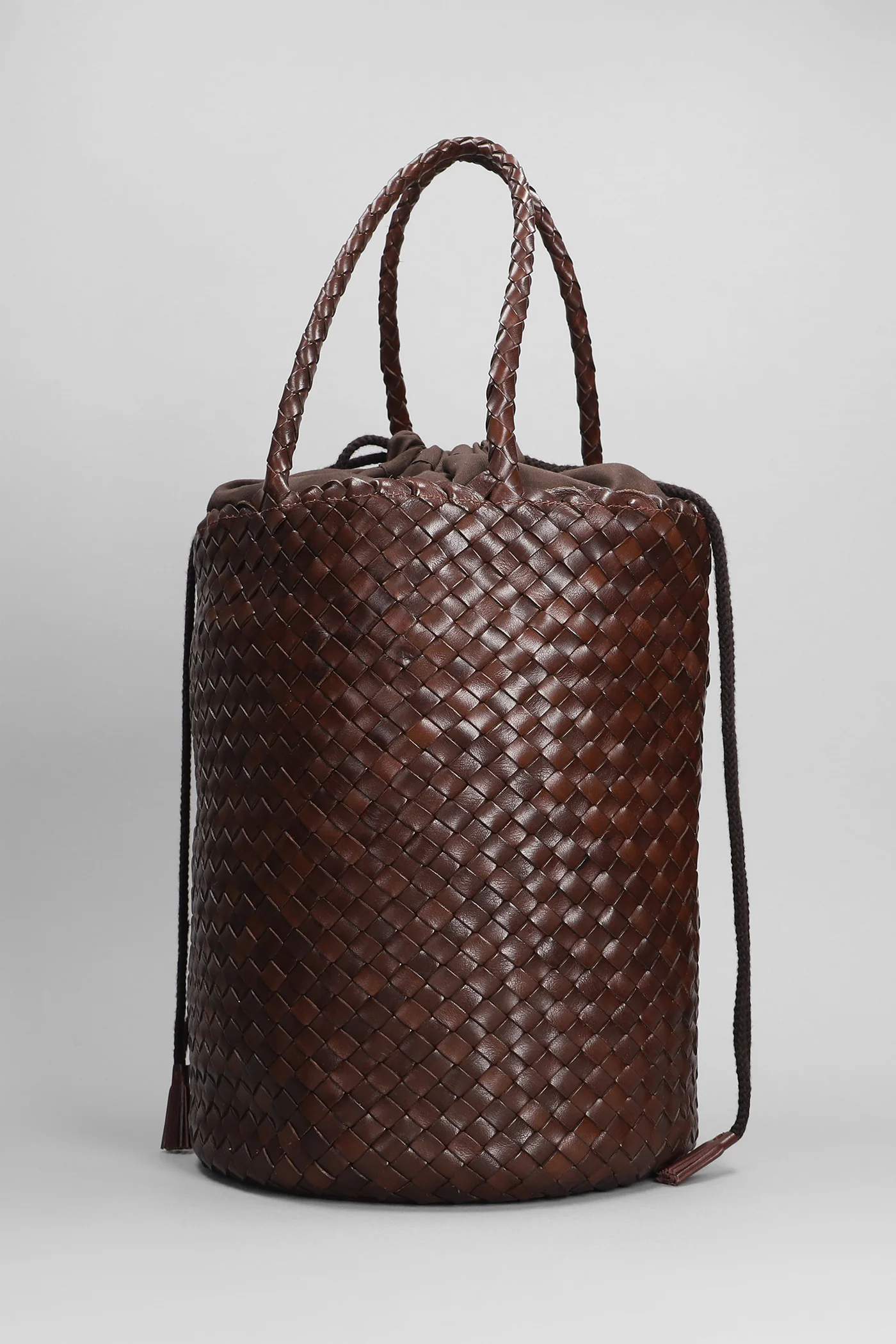 Jacky Bucket Hand bag in brown leather - Image 2