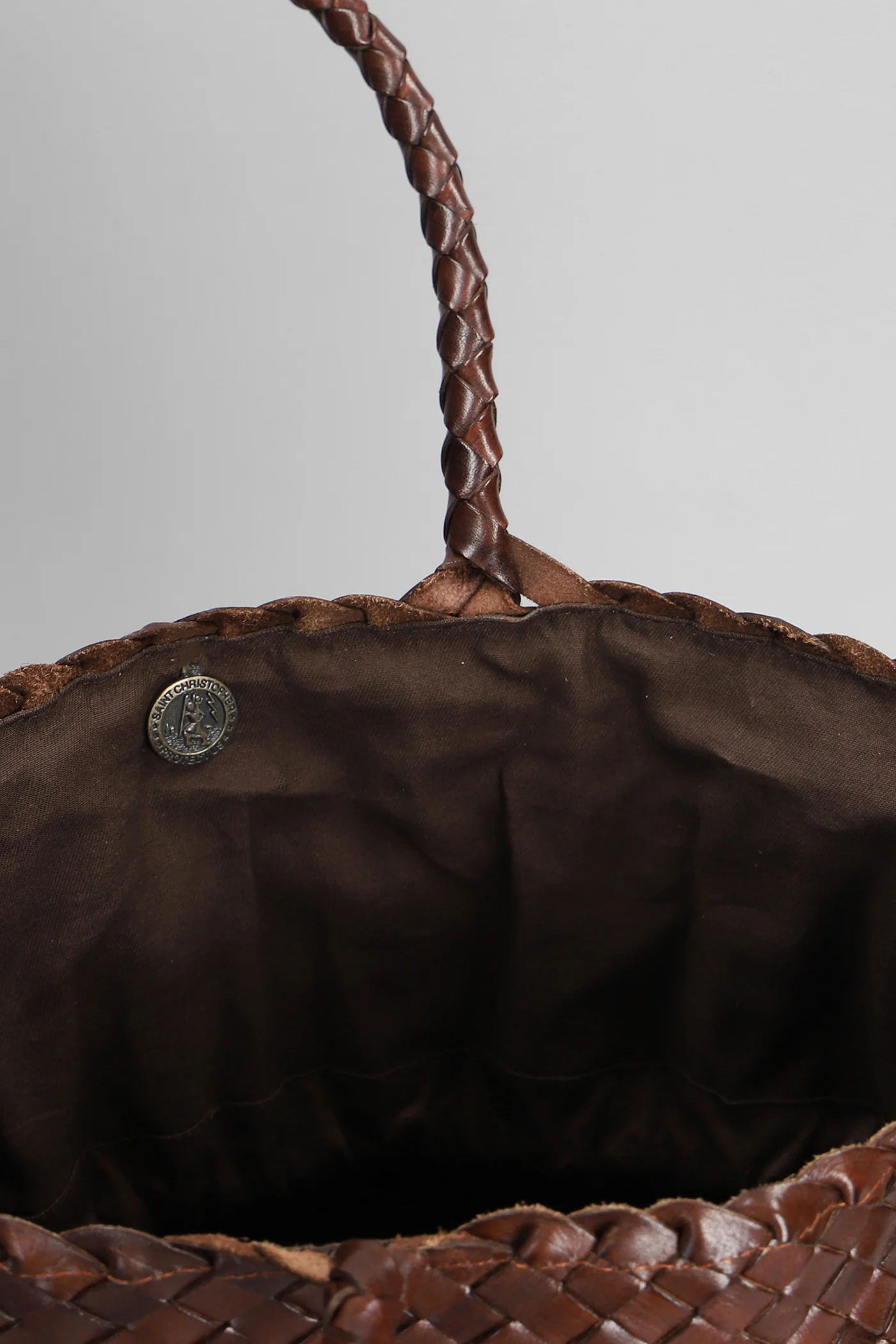 Jacky Bucket Hand bag in brown leather - Image 4