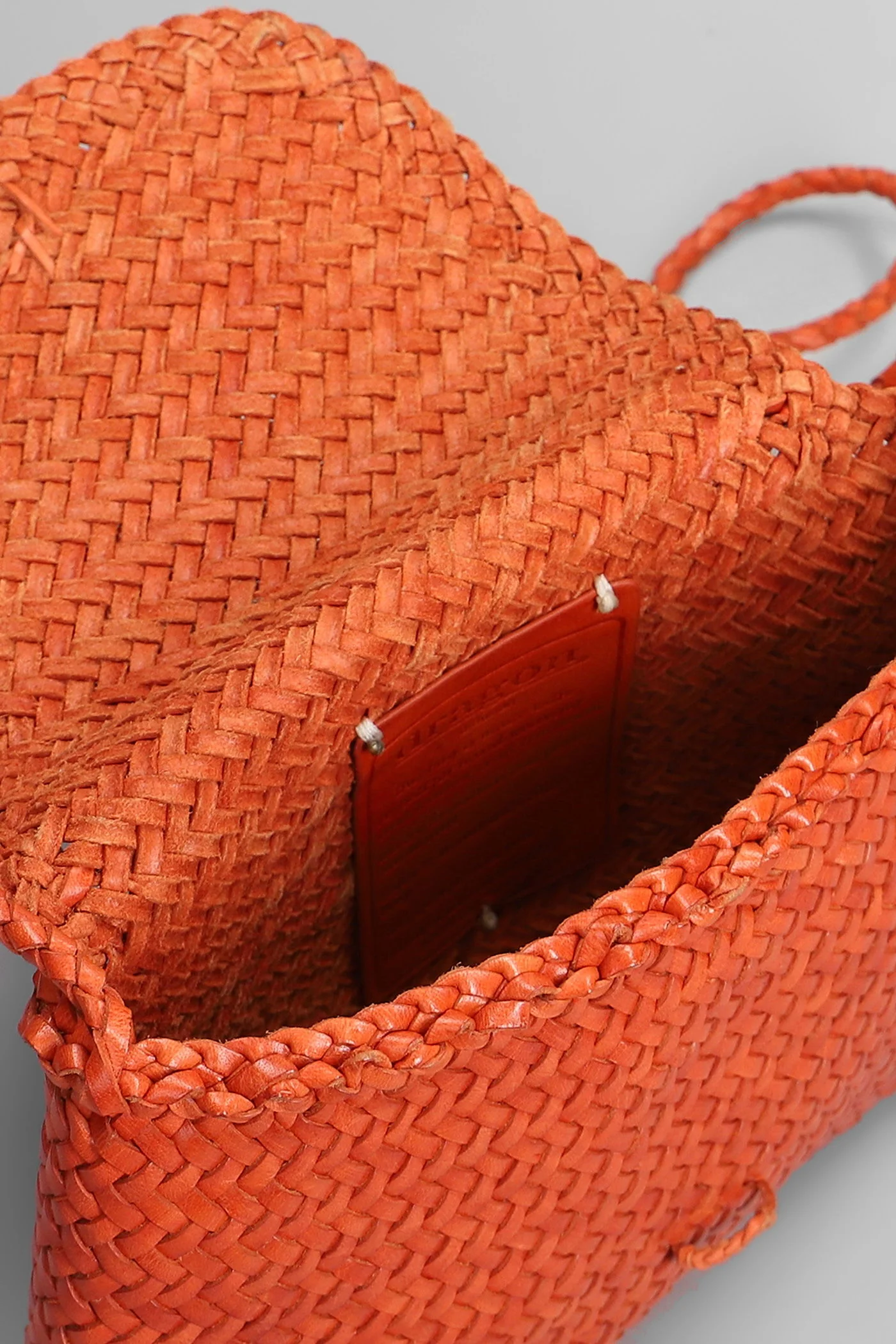 Mini City Bag Shoulder bag in orange leather - Image 4